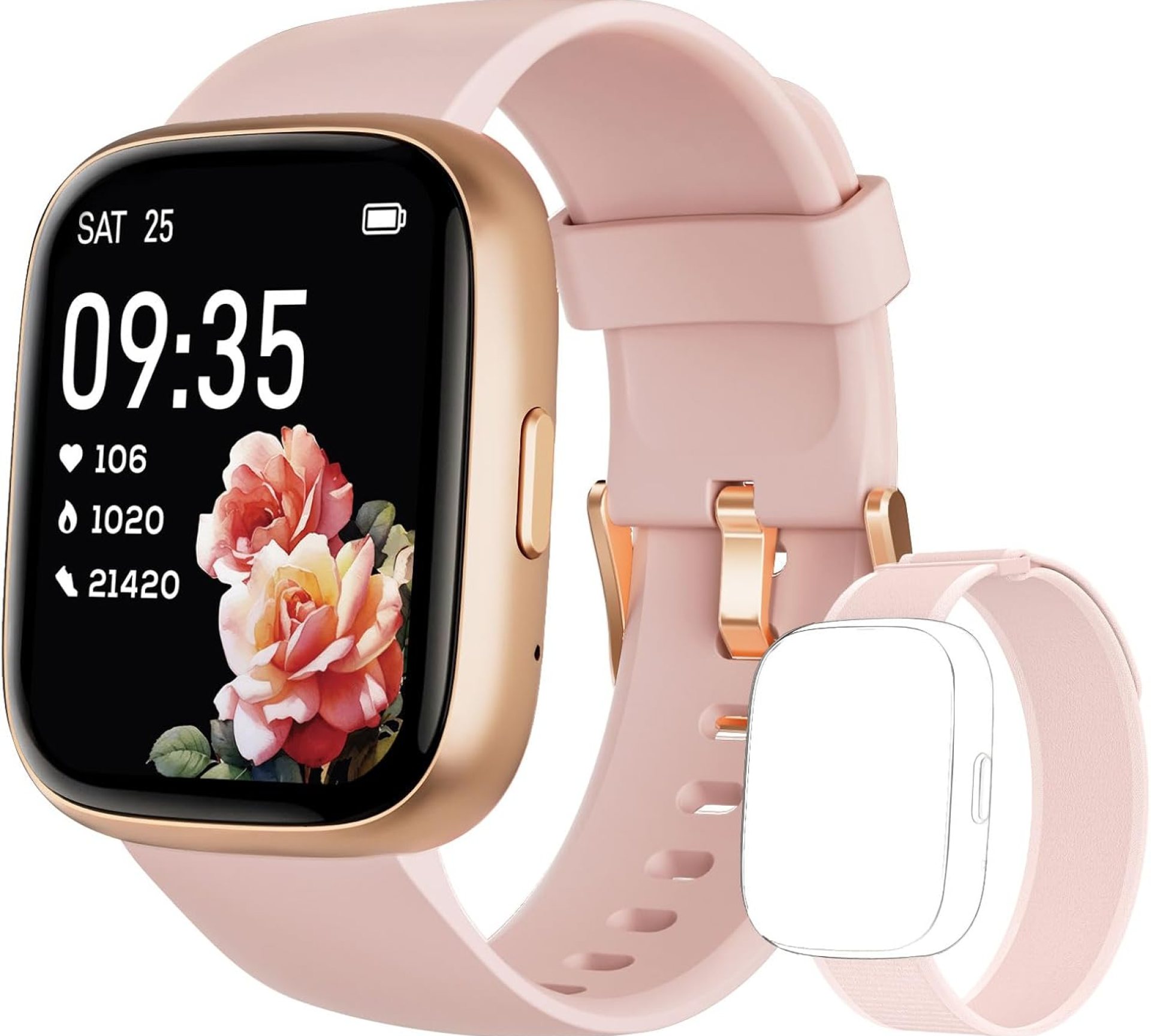 Smart Watch for Women, 1.83″ Fitness Tracker Watch with Heart Rate/Sleep/Step Tracker, Pedometer, IP68 Waterproof Smartwatch Answer/Make Calls Compatible Android iOS Smart Watch for Women, 1.83″ Fitness Tracker Watch with Heart Rate/Sleep/Step Tracker, Pedometer, IP68 Waterproof Smartwatch Answer/Make Calls Compatible Android iOS