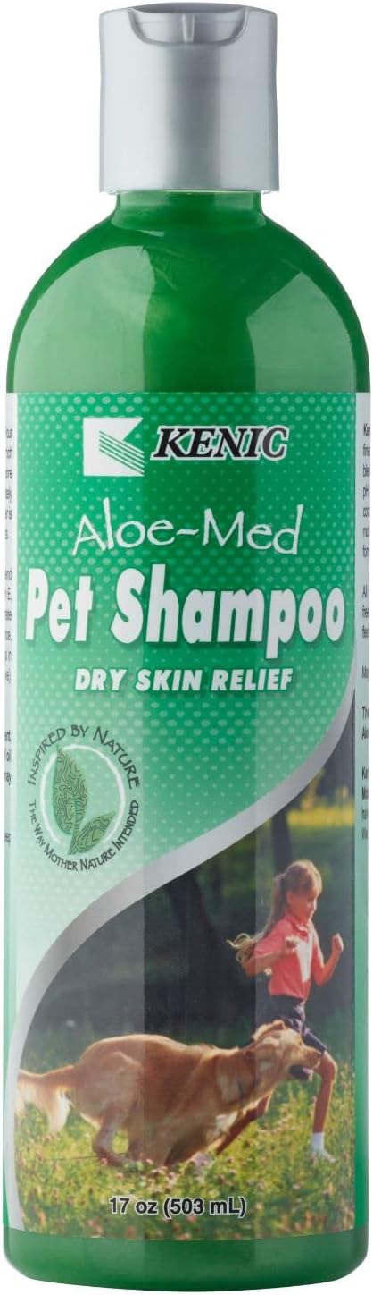 Kenic Moisture Rich Aloe-Med Pet Shampoo, Made in USA with Naturally Derived Ingredients, Soap & Paraben Free, pH Balanced Kenic Moisture Rich Aloe-Med Pet Shampoo, Made in USA with Naturally Derived Ingredients, Soap & Paraben Free, pH Balanced