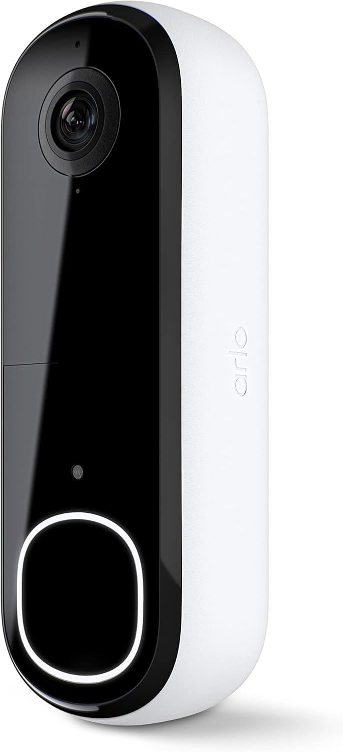 Arlo Video Doorbell 2K | 2nd Gen | Wire-Free/Wired Option, 2-Way Audio, Night Vision, Head to Toe Video View, Integrated Siren | Live Stream | Real Time Notifications |180 Deg Wide View, White Arlo Video Doorbell 2K | 2nd Gen | Wire-Free/Wired Option, 2-Way Audio, Night Vision, Head to Toe Video View, Integrated Siren | Live Stream | Real Time Notifications |180 Deg Wide View, White