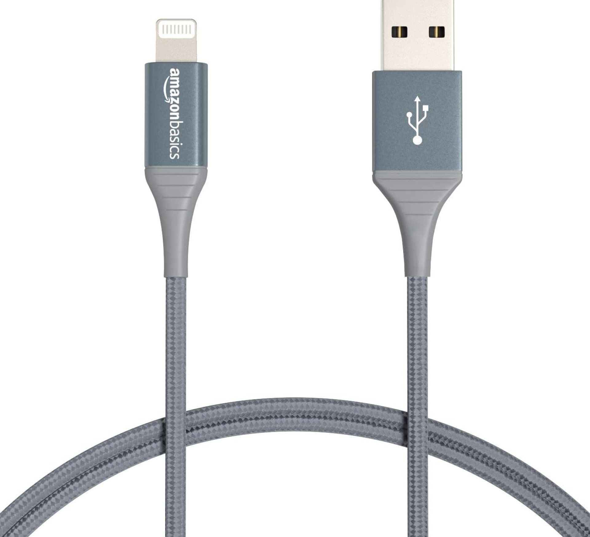 Amazon Basics USB-A to Lightning Charger Cable, Nylon Braided Cord, MFi Certified for Apple iPhone 14 13 12 11 X Xs Pro, Pro Max, Plus, iPad, 10,000 Bend Lifespan, 6 Foot, Dark Gray Amazon Basics USB-A to Lightning Charger Cable, Nylon Braided Cord, MFi Certified for Apple iPhone 14 13 12 11 X Xs Pro, Pro Max, Plus, iPad, 10,000 Bend Lifespan, 6 Foot, Dark Gray