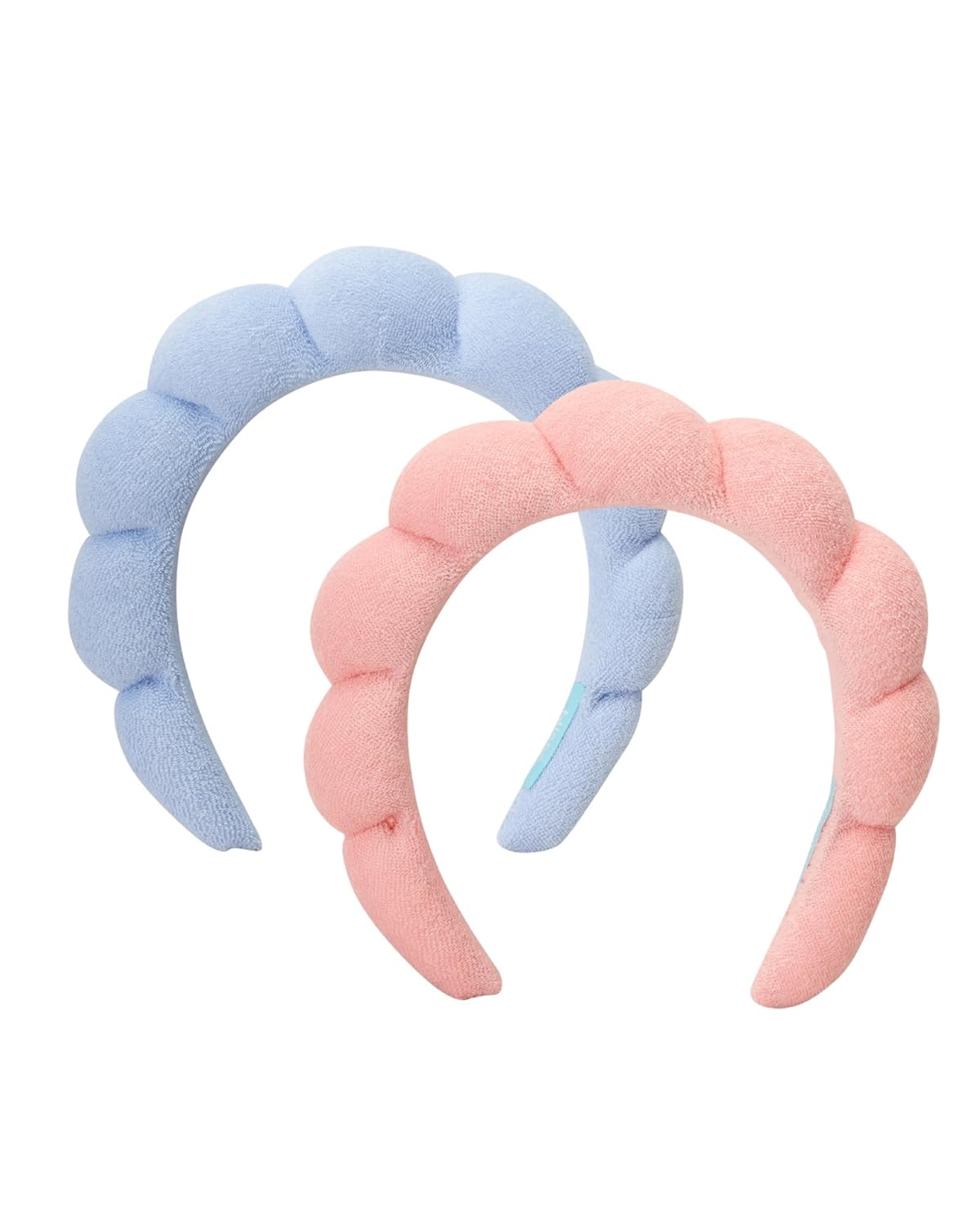 Bliss Women’s Spa Headband – 2 Pack Microfiber Makeup Bubble Headband – Puffy Hair Band for Washing Face, Facials, Skincare, Shower, Size, Orange/Purple Bliss Women’s Spa Headband – 2 Pack Microfiber Makeup Bubble Headband – Puffy Hair Band for Washing Face, Facials, Skincare, Shower, Size, Orange/Purple