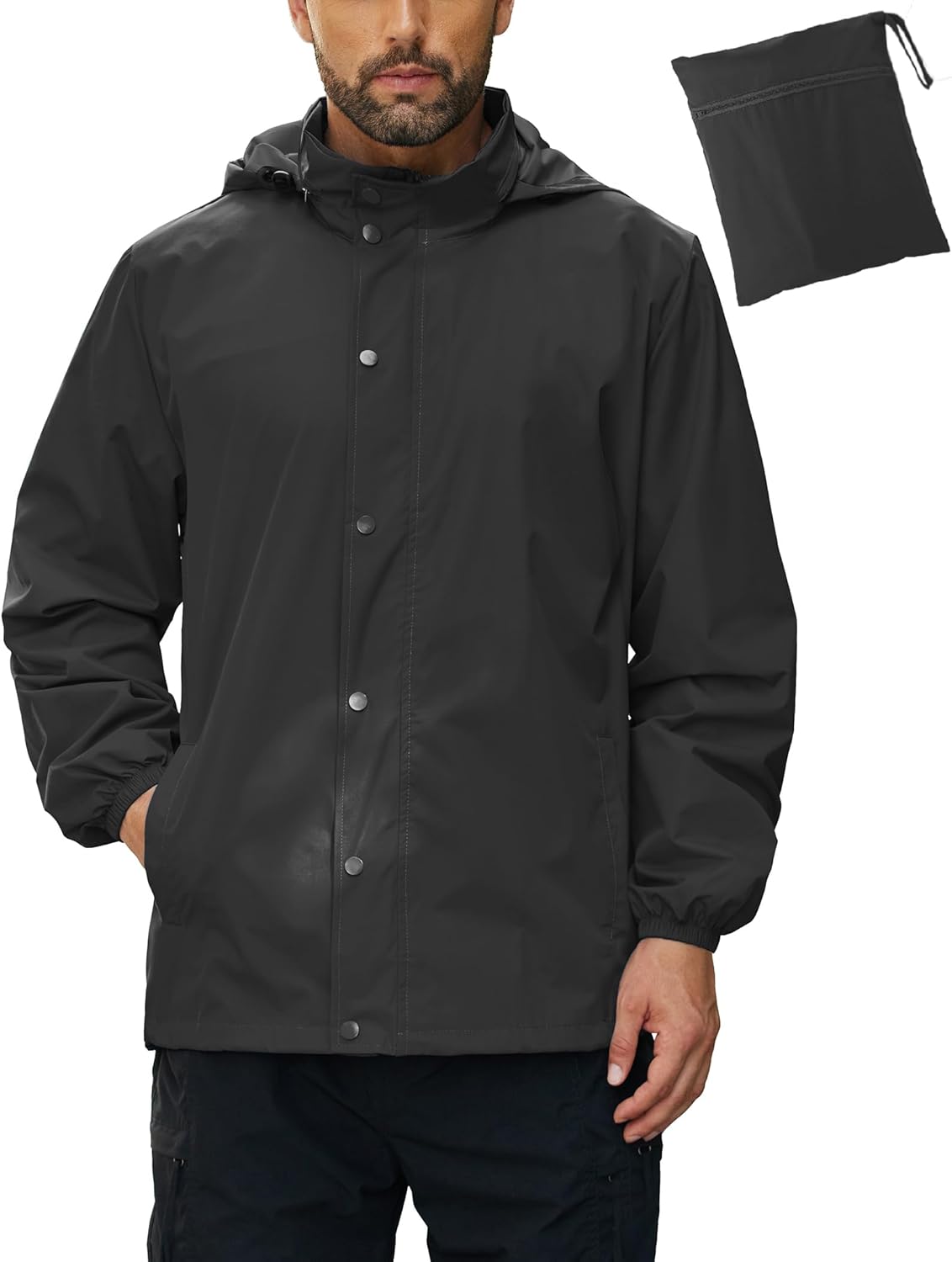 COOFANDY Men’s Rain Jacket Waterproof Packable Raincoat Lightweight Rain Shell Hood Travel Golf Hiking Cycling Zip Pockets COOFANDY Men’s Rain Jacket Waterproof Packable Raincoat Lightweight Rain Shell Hood Travel Golf Hiking Cycling Zip Pockets
