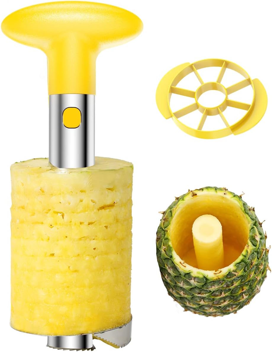 SameTech Easy Kitchen Tool Stainless Steel Fruit Pineapple Peeler Corer Slicer Cutter SameTech Easy Kitchen Tool Stainless Steel Fruit Pineapple Peeler Corer Slicer Cutter