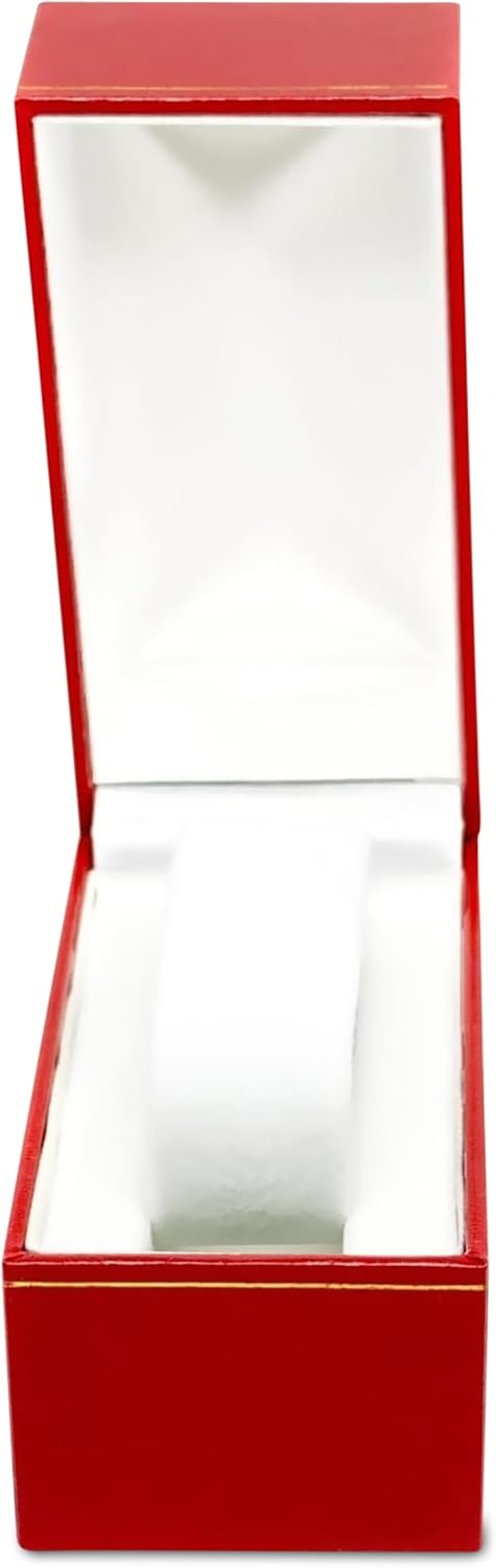 Novel Box Red Jewelry Box for Bangle/Watch 2.12×3.37×2.87 Inch – Watch/Bangles Gift Boxes with Gold Trim – Faux Leatherette Bangle/Watches Storage Case – Gift Presentation Cases for Bangle/Watch Novel Box Red Jewelry Box for Bangle/Watch 2.12×3.37×2.87 Inch – Watch/Bangles Gift Boxes with Gold Trim – Faux Leatherette Bangle/Watches Storage Case – Gift Presentation Cases for Bangle/Watch