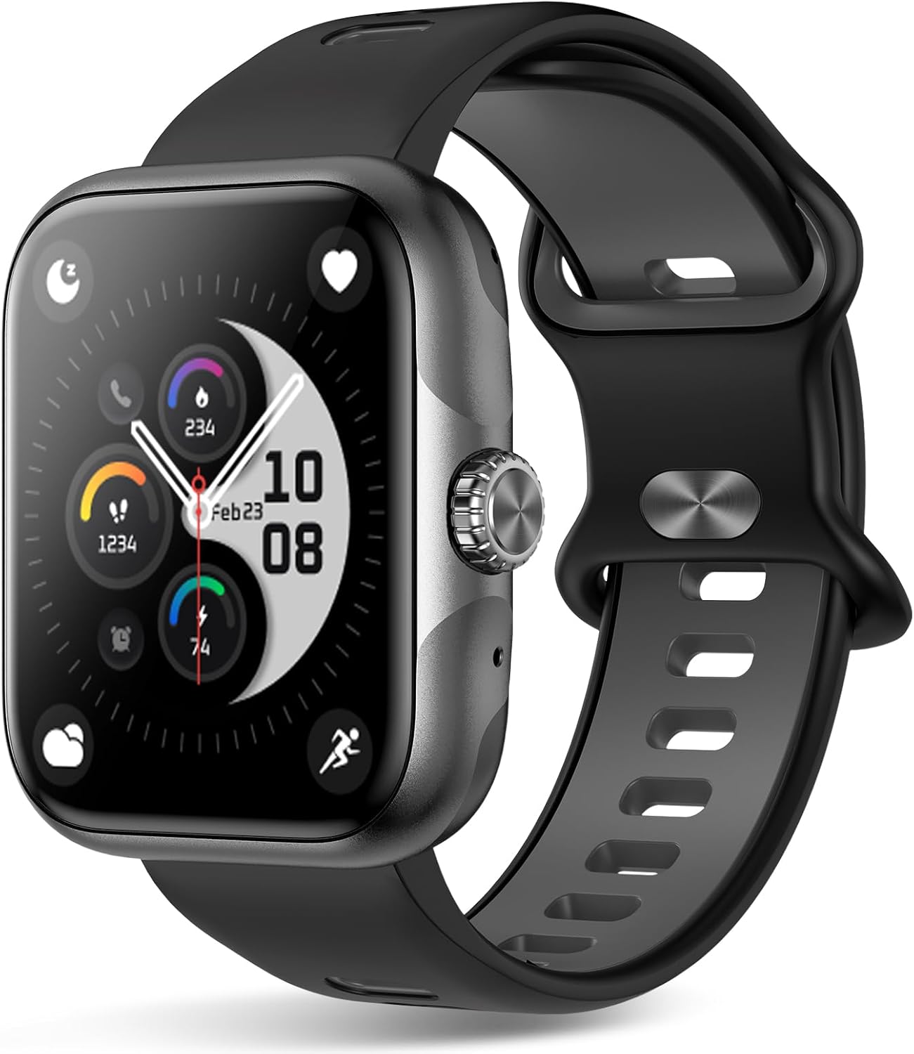 Smart Watch for Men Women GPS Built-in, (Answer/Make Call) AMOLED Display Fitness Tracker Watch with Waterproof, Pedometer, Heart Rate, Step Counter, for iOS & Android (Black, Large) Smart Watch for Men Women GPS Built-in, (Answer/Make Call) AMOLED Display Fitness Tracker Watch with Waterproof, Pedometer, Heart Rate, Step Counter, for iOS & Android (Black, Large)