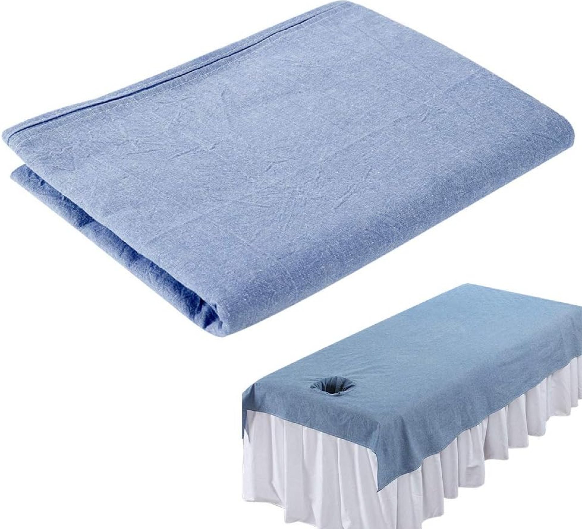 Beauty Massage Bed Sheets, Salon Massage SPA Couch Soft Cotton Bed Cover Protector with Face Breath Hole (Navy) Beauty Massage Bed Sheets, Salon Massage SPA Couch Soft Cotton Bed Cover Protector with Face Breath Hole (Navy)