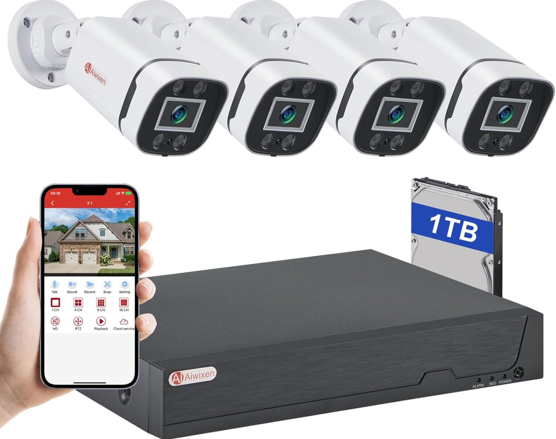 8CH H.265+ 3K Lite Wired CCTV Security Camera System with Human Vehicle Detection, 4X IP68 5MP Surveillance Camera for Indoor Outdoor, 1TB Hard Drive for 24-7 Recording, Remote Access 8CH H.265+ 3K Lite Wired CCTV Security Camera System with Human Vehicle Detection, 4X IP68 5MP Surveillance Camera for Indoor Outdoor, 1TB Hard Drive for 24-7 Recording, Remote Access