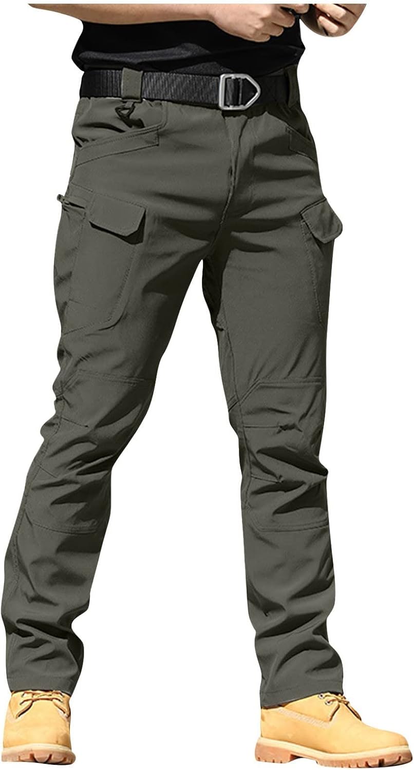 Mens Cargo Pants Stretchy Lightweight Waterproof Outdoor Hiking Work Pants Classic Tactical Pants with Multi-Pockets Mens Cargo Pants Stretchy Lightweight Waterproof Outdoor Hiking Work Pants Classic Tactical Pants with Multi-Pockets