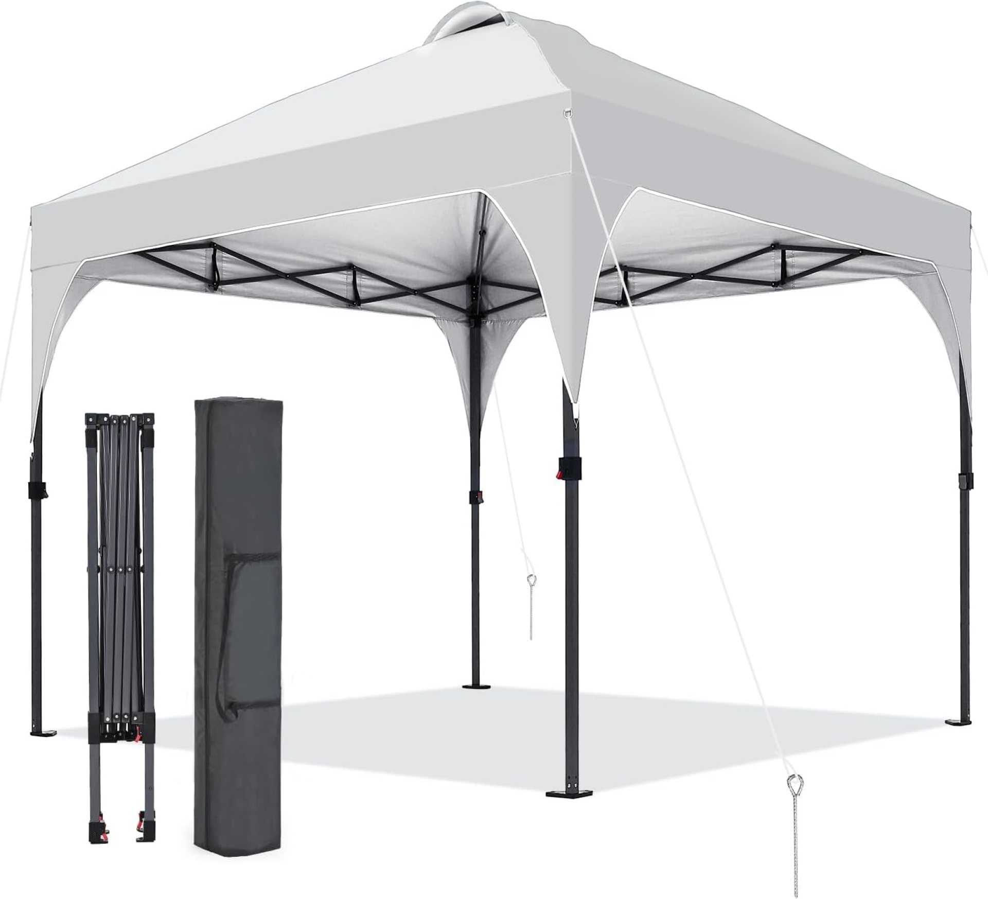 Pop Up Canopy, 8×8 FT Instant Outdoor Canopy Tent with Carrying Bag, 3 Adjustable Heights – Portable for Event, Parties, Camping and More Outdoor Activities Pop Up Canopy, 8×8 FT Instant Outdoor Canopy Tent with Carrying Bag, 3 Adjustable Heights – Portable for Event, Parties, Camping and More Outdoor Activities