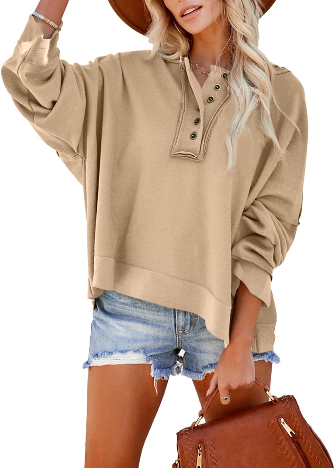 Dokotoo Hoodies for Women 2024 Fashion Fall V Neck Button Down Long Sleeve Hooded Sweatshirts Tops Dokotoo Hoodies for Women 2024 Fashion Fall V Neck Button Down Long Sleeve Hooded Sweatshirts Tops