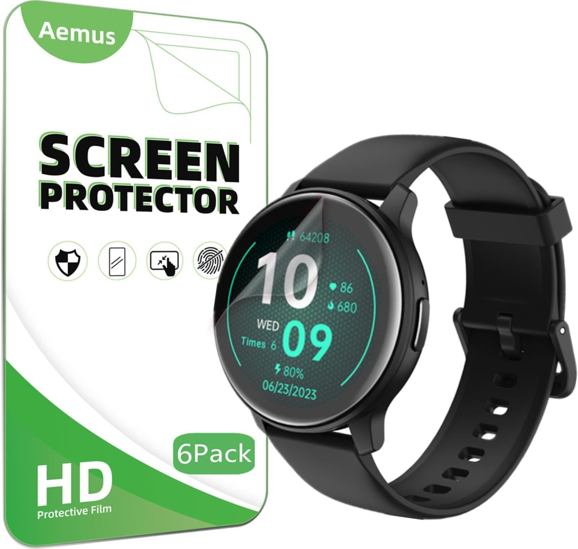 Screen Protector Compatible for JeeJTek TGW008 Smart Watch 1.28″ (6 Pack) Clear TPU Soft Film Compatible for DIVElink Smart Watch 1.23” Screen Protector Compatible for JeeJTek TGW008 Smart Watch 1.28″ (6 Pack) Clear TPU Soft Film Compatible for DIVElink Smart Watch 1.23”