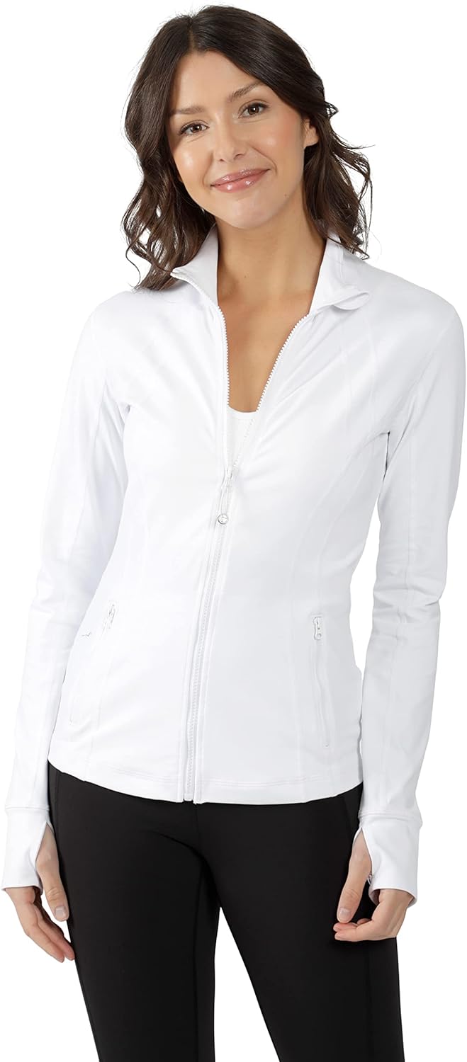 90 Degree By Reflex Women’s Lightweight, Full Zip Running Track Jacket 90 Degree By Reflex Women’s Lightweight, Full Zip Running Track Jacket