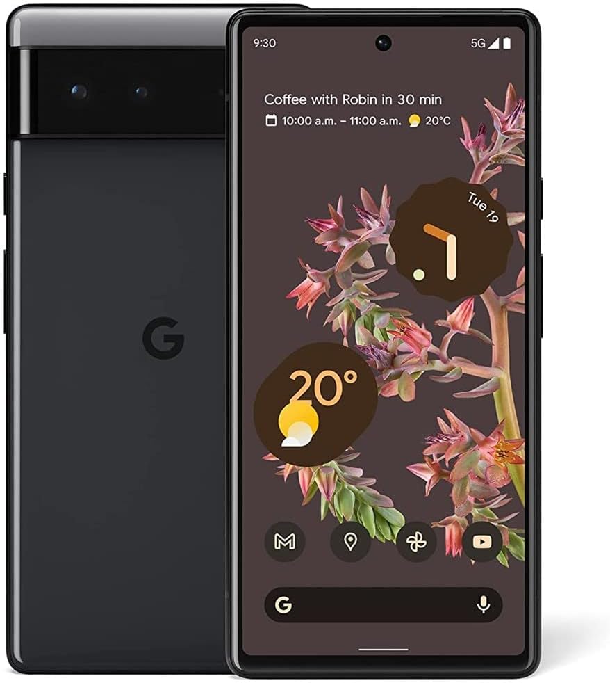 Google Pixel 6 5G, US Version, 128GB, Stormy Black – Unlocked (Renewed) Google Pixel 6 5G, US Version, 128GB, Stormy Black – Unlocked (Renewed)