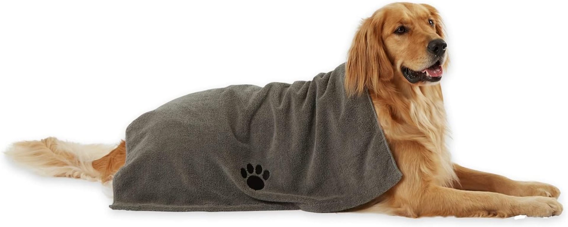 Bone Dry Pet Grooming Towel Collection Absorbent Microfiber X-Large, 41×23.5″, Embroidered Gray Bone Dry Pet Grooming Towel Collection Absorbent Microfiber X-Large, 41×23.5″, Embroidered Gray