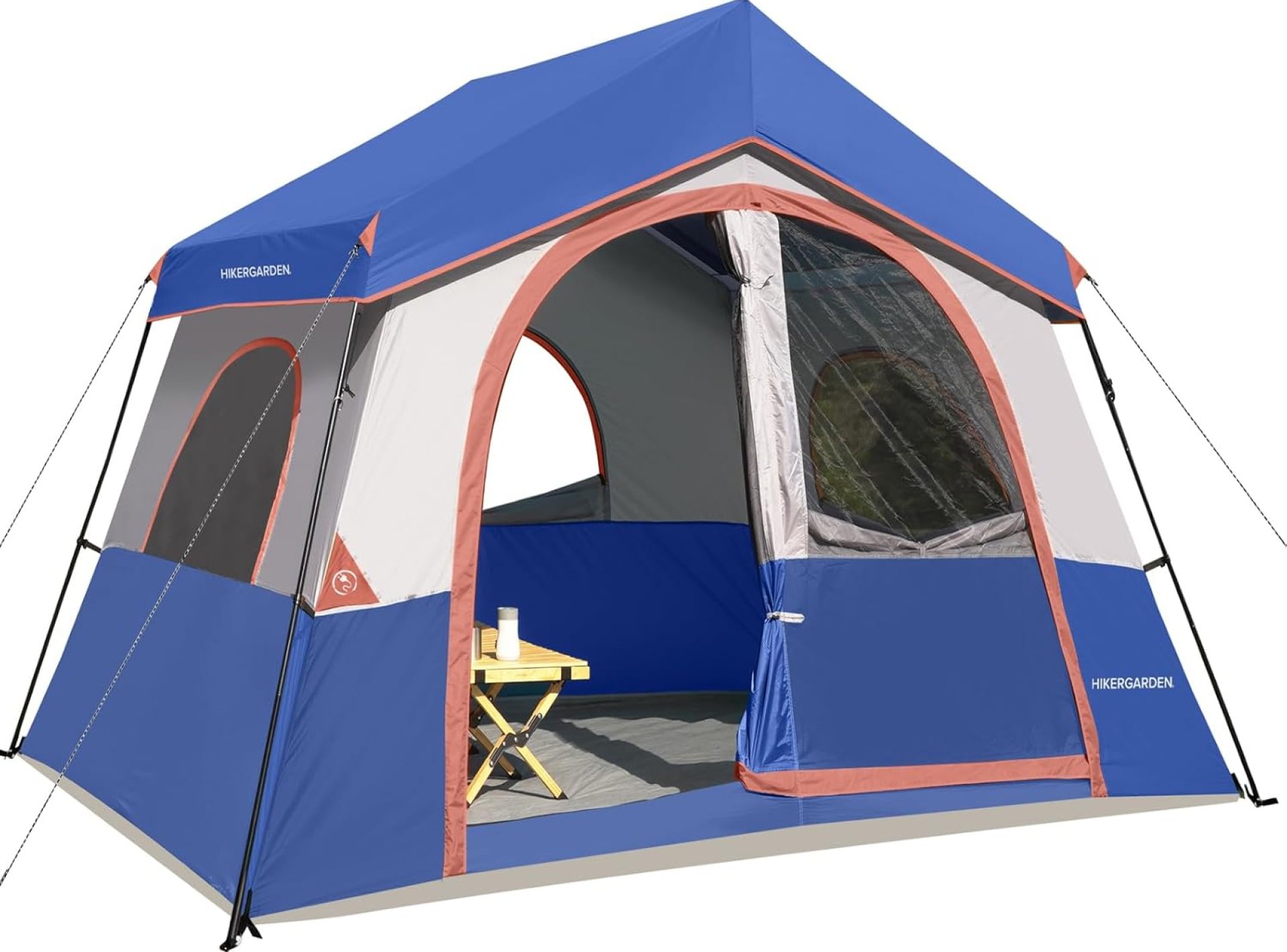 HIKERGARDEN 6-8 Person Camping Tent – Portable Family Cabin Tent for Camp, Windproof Fabric Camp Tent Outdoor for Hiking, Backpacking, Traveling HIKERGARDEN 6-8 Person Camping Tent – Portable Family Cabin Tent for Camp, Windproof Fabric Camp Tent Outdoor for Hiking, Backpacking, Traveling