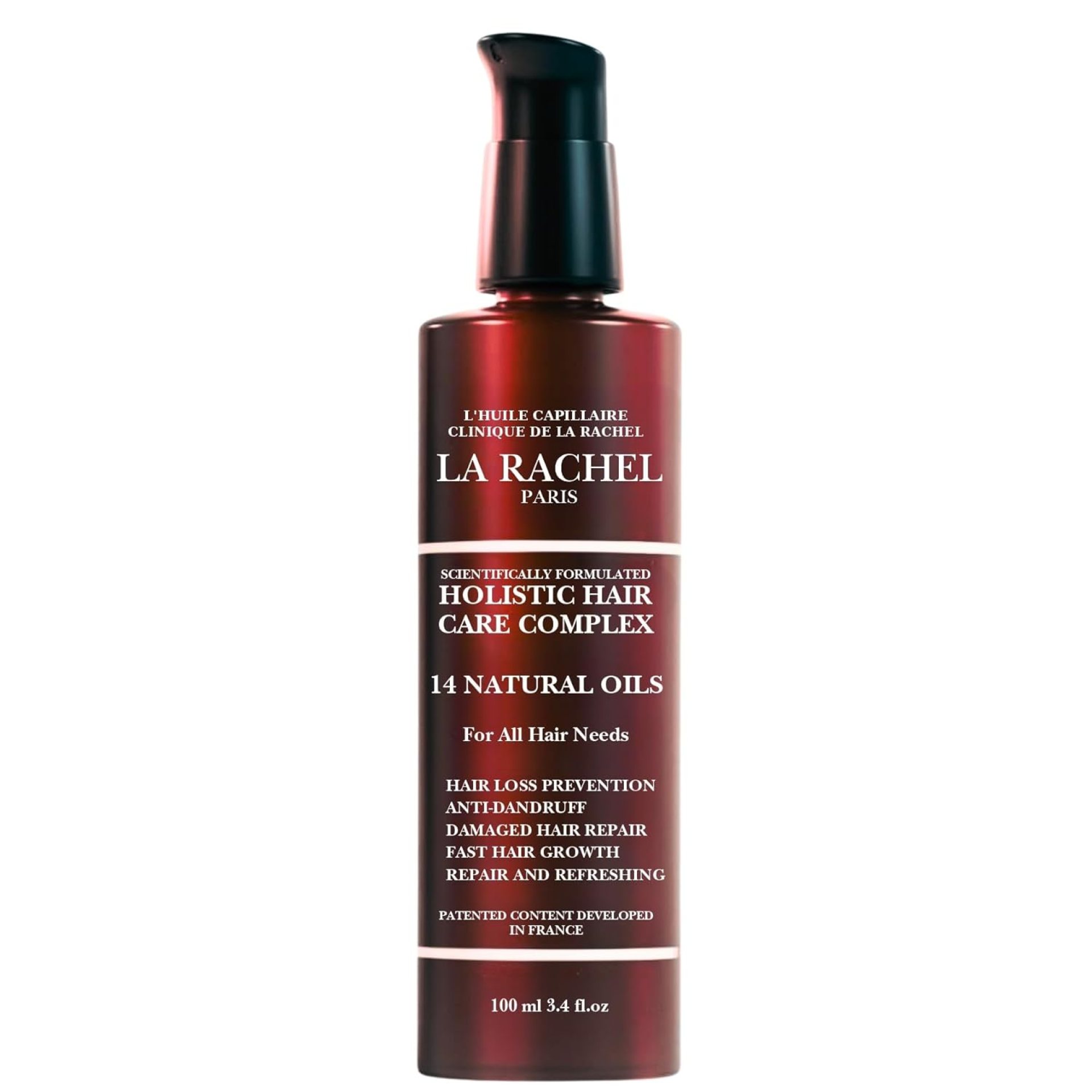 LA RACHEL 14-in-1 Hair Care Oil for Growth & Strength | Scalp & Follicle Nourishing Oil | Restores Shine & Repairs Damaged Hair for Healthier, Stronger Locks Paris | 3.4 Fl oz LA RACHEL 14-in-1 Hair Care Oil for Growth & Strength | Scalp & Follicle Nourishing Oil | Restores Shine & Repairs Damaged Hair for Healthier, Stronger Locks Paris | 3.4 Fl oz