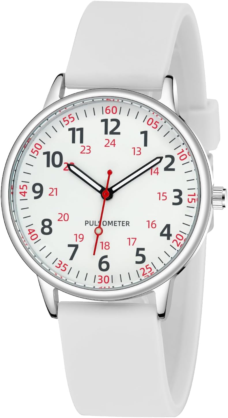 Nurse Watch for Women Waterproof Analog Silicone Watch with Second Hand Nursing Watch Nurse Watch for Women Waterproof Analog Silicone Watch with Second Hand Nursing Watch