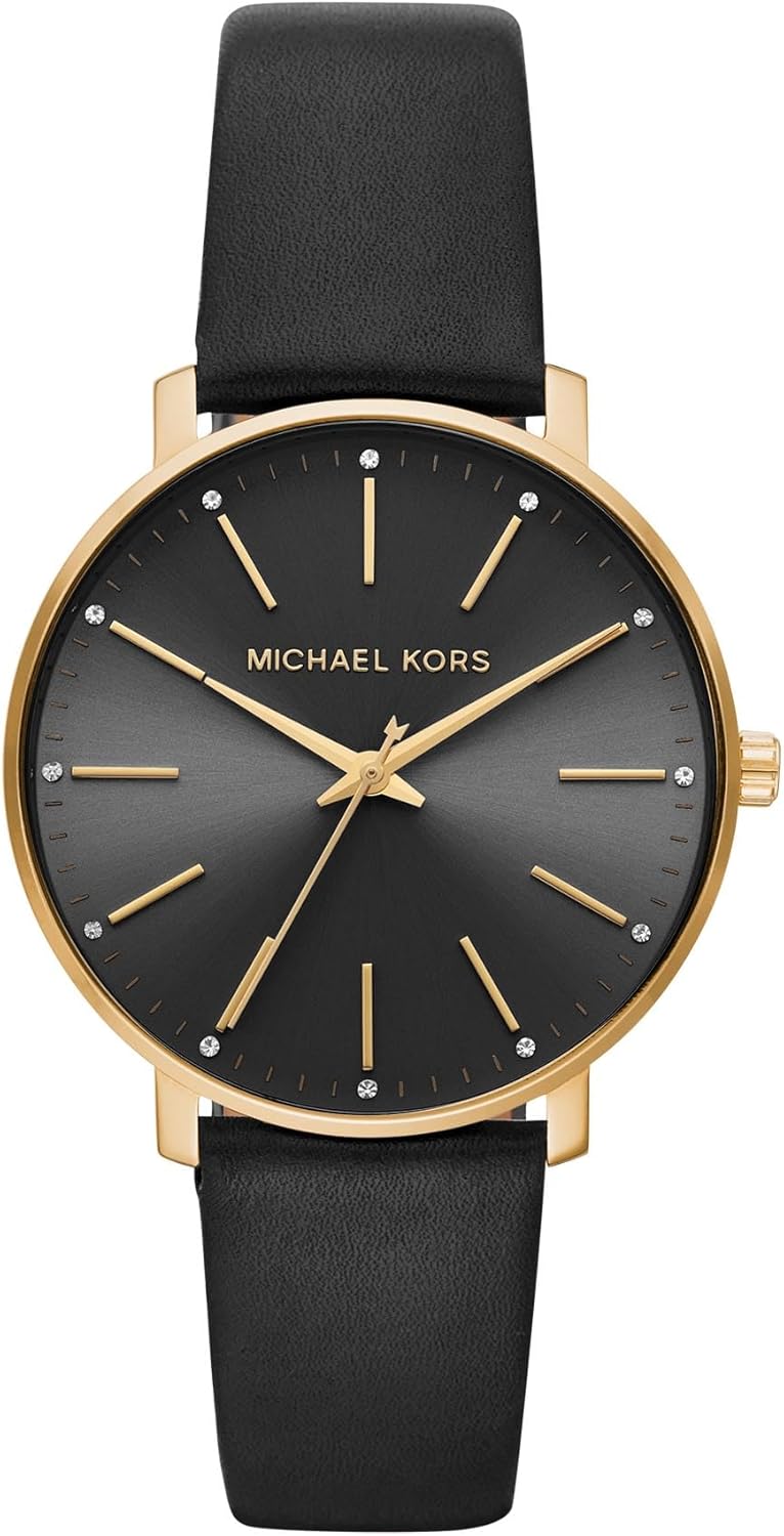 Michael Kors Pyper Three-Hand Black Leather Women’s Watch (Model: MK2747) Michael Kors Pyper Three-Hand Black Leather Women’s Watch (Model: MK2747)