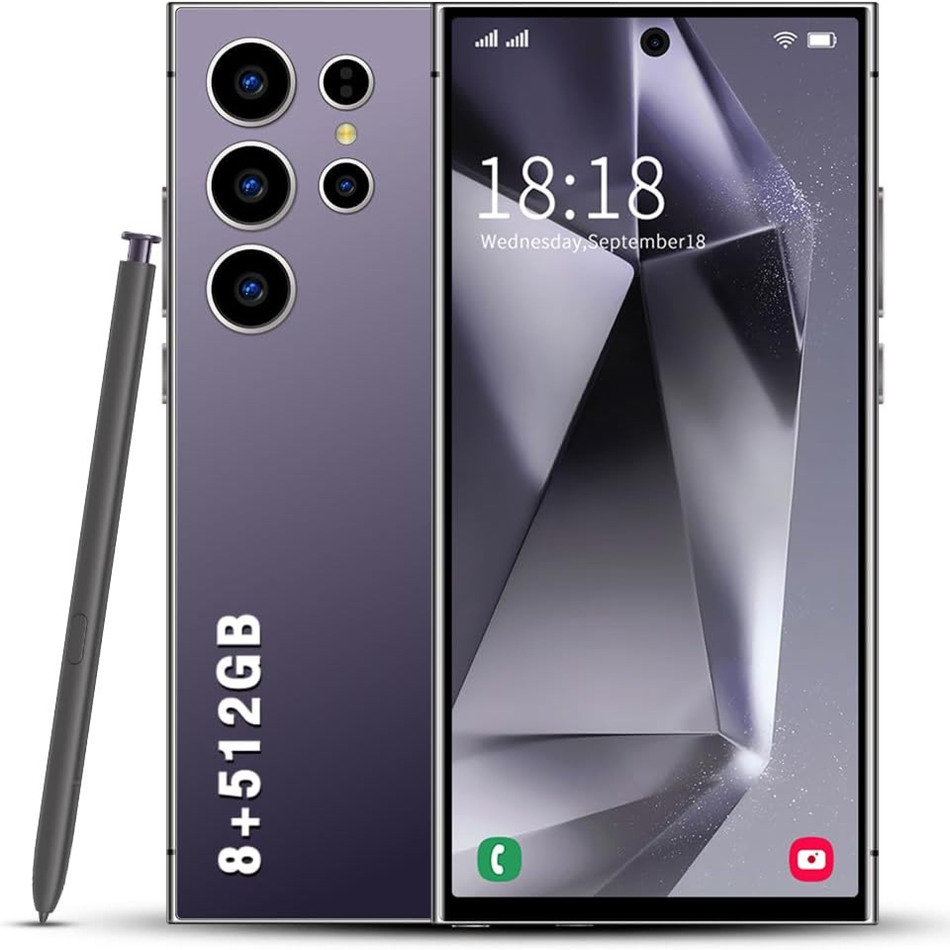 W24 Ultra Cell Phone,6.8″,5G Unlocked Android,Cell Phone with S Pen,8GB+512GB Smartphone, Latest 10 Core CPU,72MP+108MP Zoom Camera,8000mAh Long Battery Life, Face ID/Dual SIM Phone (Titanium Violet) W24 Ultra Cell Phone,6.8″,5G Unlocked Android,Cell Phone with S Pen,8GB+512GB Smartphone, Latest 10 Core CPU,72MP+108MP Zoom Camera,8000mAh Long Battery Life, Face ID/Dual SIM Phone (Titanium Violet)