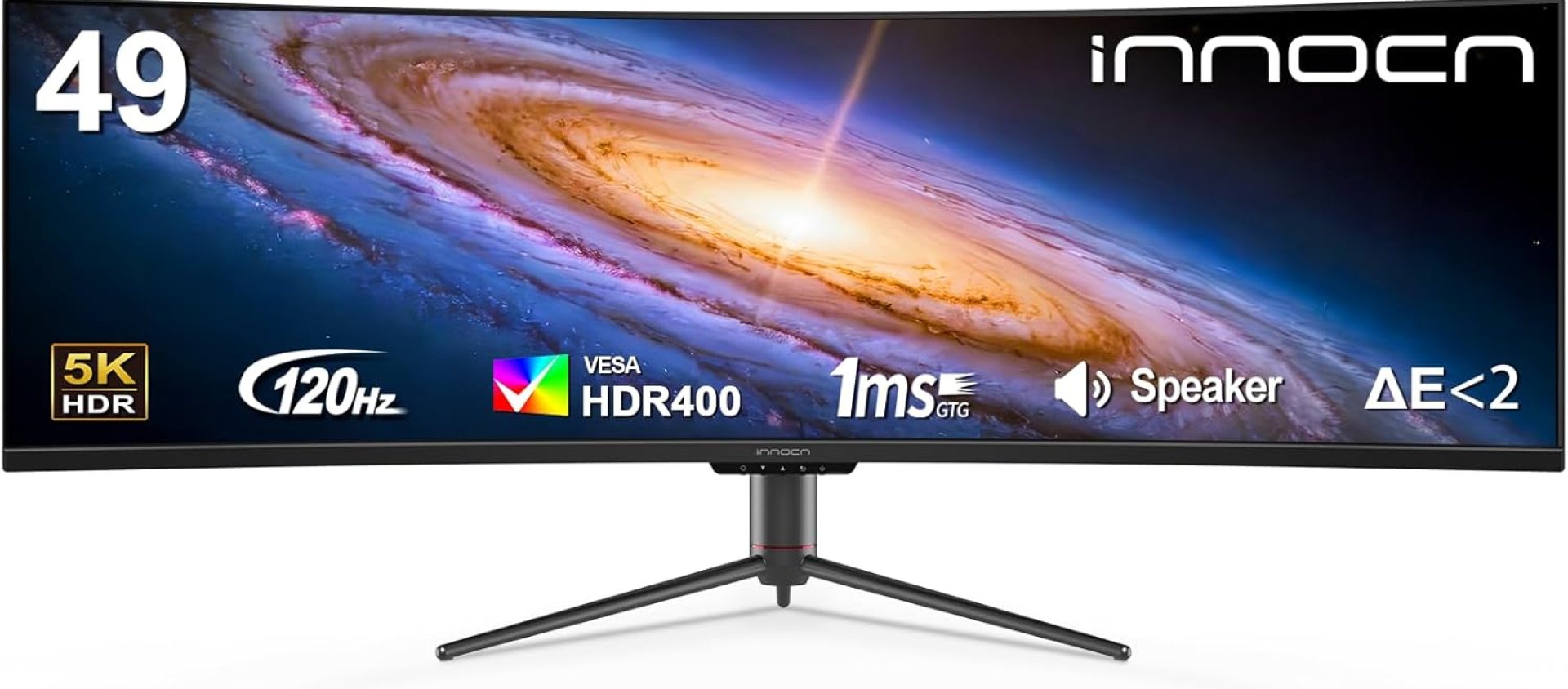 INNOCN 49″ Curved Monitor Ultrawide Gaming 120Hz 32:9 QHD 5120 x 1440P Computer Monitor, R1800, 99% sRGB, HDR400, USB Type C, DisplayPort, HDMI, Built-in Speakers, Height/Tilt Adjustable – 49C1R INNOCN 49″ Curved Monitor Ultrawide Gaming 120Hz 32:9 QHD 5120 x 1440P Computer Monitor, R1800, 99% sRGB, HDR400, USB Type C, DisplayPort, HDMI, Built-in Speakers, Height/Tilt Adjustable – 49C1R
