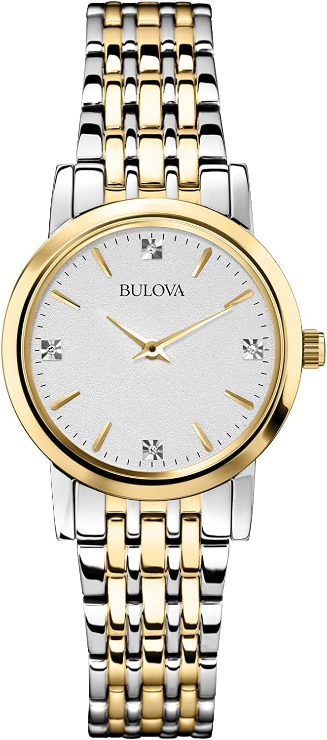 Bulova Classic Quartz Ladies Watch, Stainless Steel Diamond Bulova Classic Quartz Ladies Watch, Stainless Steel Diamond