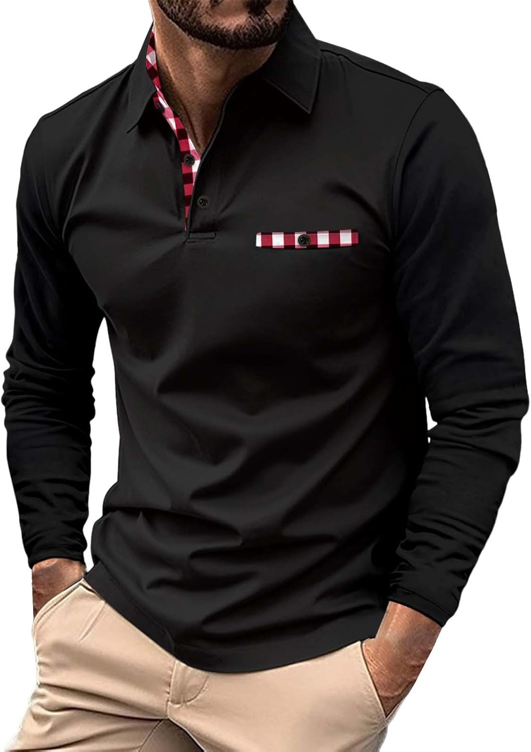 Graphic Sweatshirts,Mens Long Sleeve Polo Shirts Cotton Casual Shirt Collared Button Classic Tops with Pocket Graphic Sweatshirts,Mens Long Sleeve Polo Shirts Cotton Casual Shirt Collared Button Classic Tops with Pocket