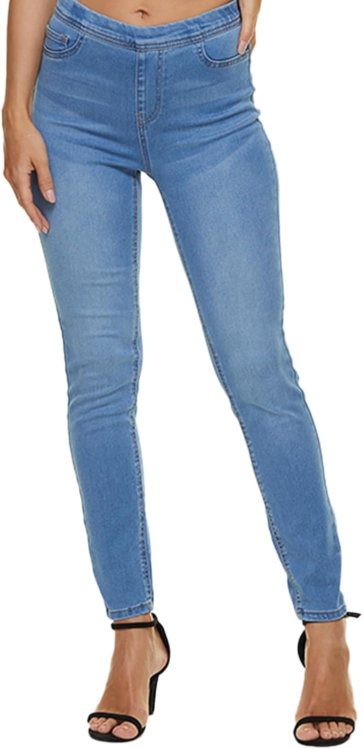 LICTZNEE Jeggings for Women High Waist, Stretchy Jeans Slim Fit Leg Pull on Jean with Pockets, Soft Breathable Cotton Blend LICTZNEE Jeggings for Women High Waist, Stretchy Jeans Slim Fit Leg Pull on Jean with Pockets, Soft Breathable Cotton Blend