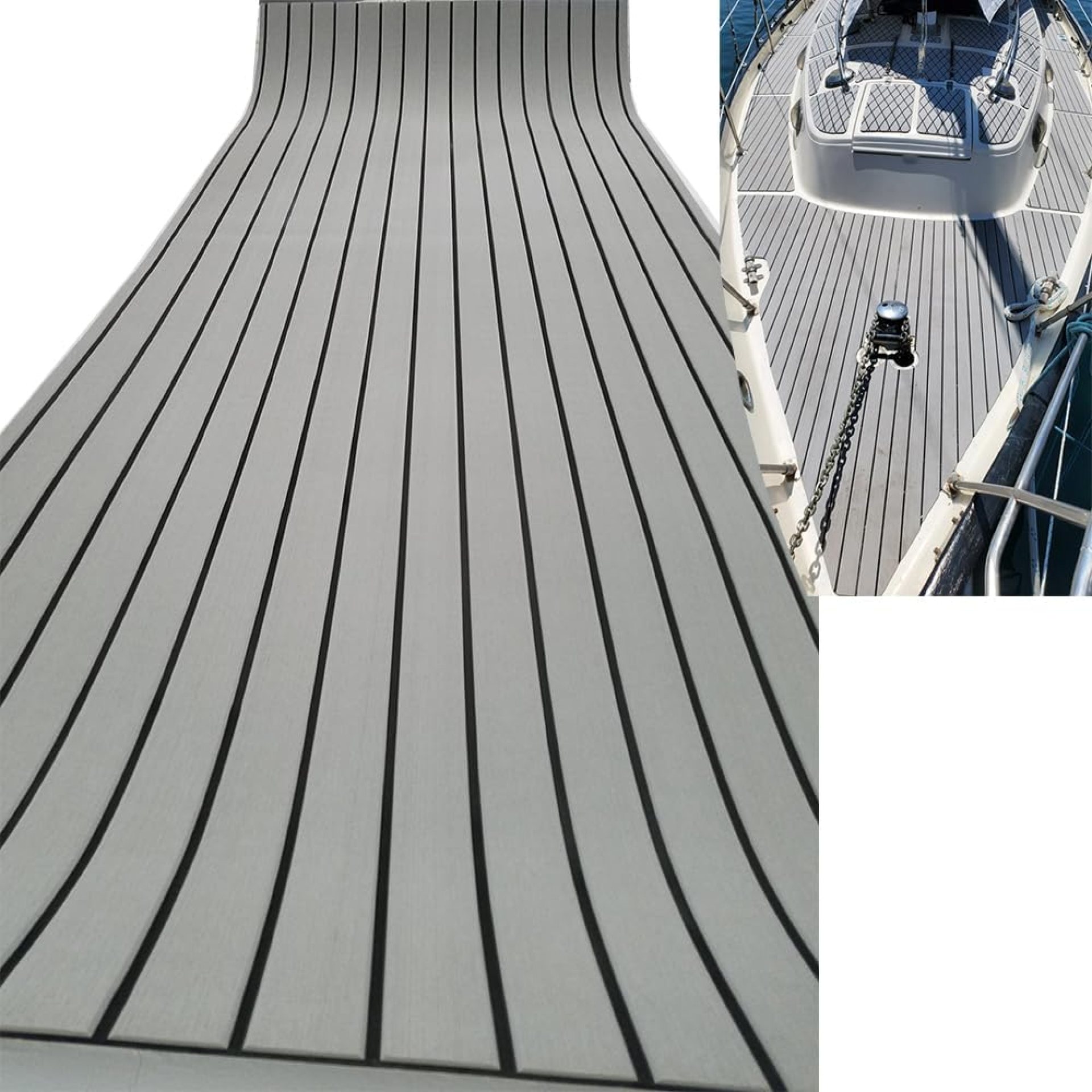 Boat Flooring EVA Foam Deck Sheet 94.5″× 35.4″ Faux Teak Deck Mat Non-Slip and Self-Adhesive Flooring Pad for Boats Yacht Swim Platform RV Floor Kayak Surfboard Golf Cart Boat Flooring EVA Foam Deck Sheet 94.5″× 35.4″ Faux Teak Deck Mat Non-Slip and Self-Adhesive Flooring Pad for Boats Yacht Swim Platform RV Floor Kayak Surfboard Golf Cart