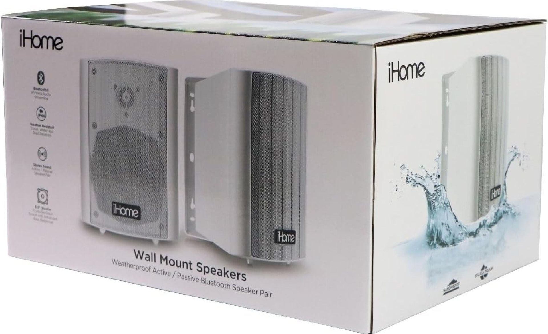 iHome IHSI-W650BT-PR-WHT Bluetooth Indoor/Outdoor All Weather Weatherproof 6.5 Inch Small 300W Watt Wall/Ceiling Mounted Surround Sound Powered Patio Speakers System Pair in Home Party Enclosure… iHome IHSI-W650BT-PR-WHT Bluetooth Indoor/Outdoor All Weather Weatherproof 6.5 Inch Small 300W Watt Wall/Ceiling Mounted Surround Sound Powered Patio Speakers System Pair in Home Party Enclosure…