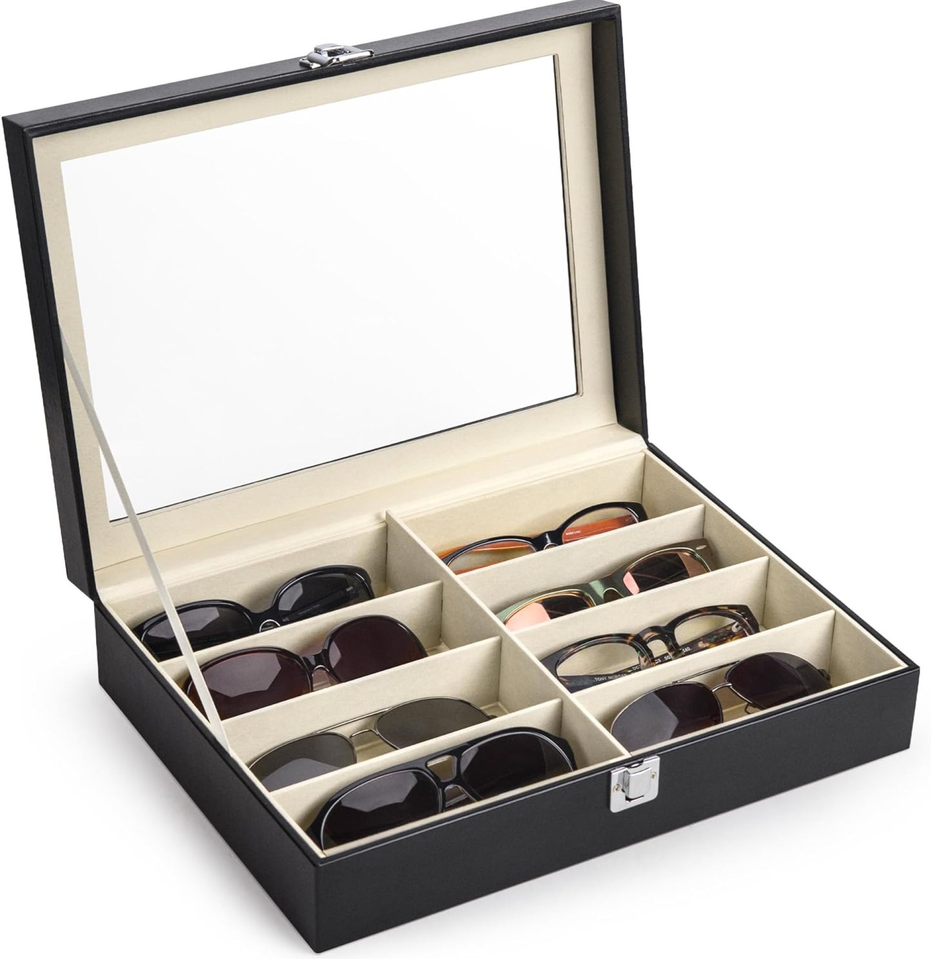 CO-Z Sunglasses Organizer with 8 Slots, Multiple Eyeglasses Eyewear Display Case for Women Men CO-Z Sunglasses Organizer with 8 Slots, Multiple Eyeglasses Eyewear Display Case for Women Men