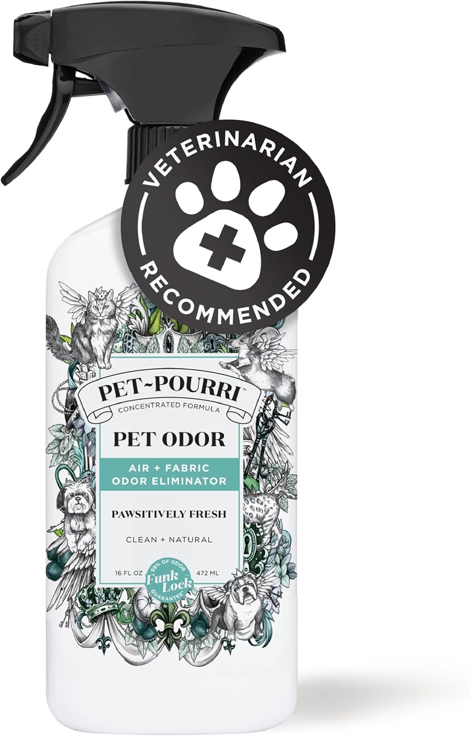 Pet-Pourri Pet Odor Air + Fabric Odor Eliminator Spray, Pawsitively Fresh, 16 Fl Oz Pet-Pourri Pet Odor Air + Fabric Odor Eliminator Spray, Pawsitively Fresh, 16 Fl Oz