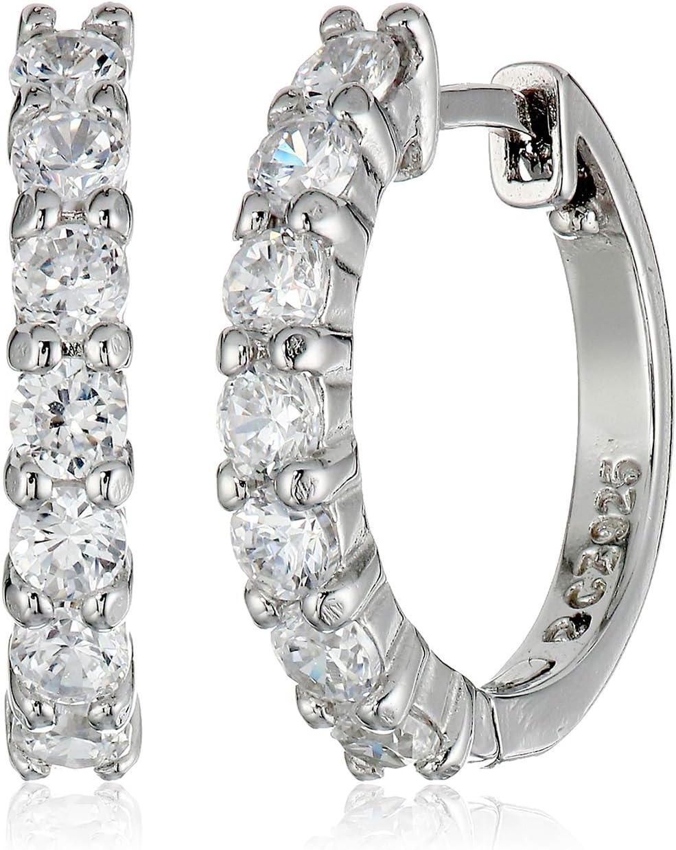 Amazon Essentials Sterling Silver Hinged Huggie Hoop Earrings (previously Amazon Collection) Amazon Essentials Sterling Silver Hinged Huggie Hoop Earrings (previously Amazon Collection)