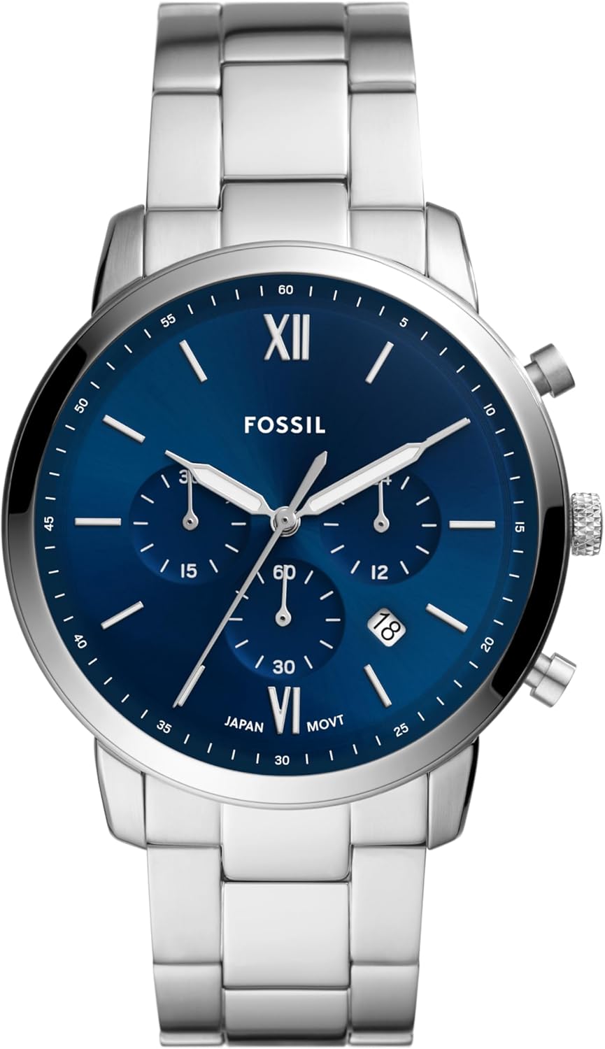 Fossil Men’s Neutra Quartz Stainless Steel and Leather Chronograph Watch Fossil Men’s Neutra Quartz Stainless Steel and Leather Chronograph Watch