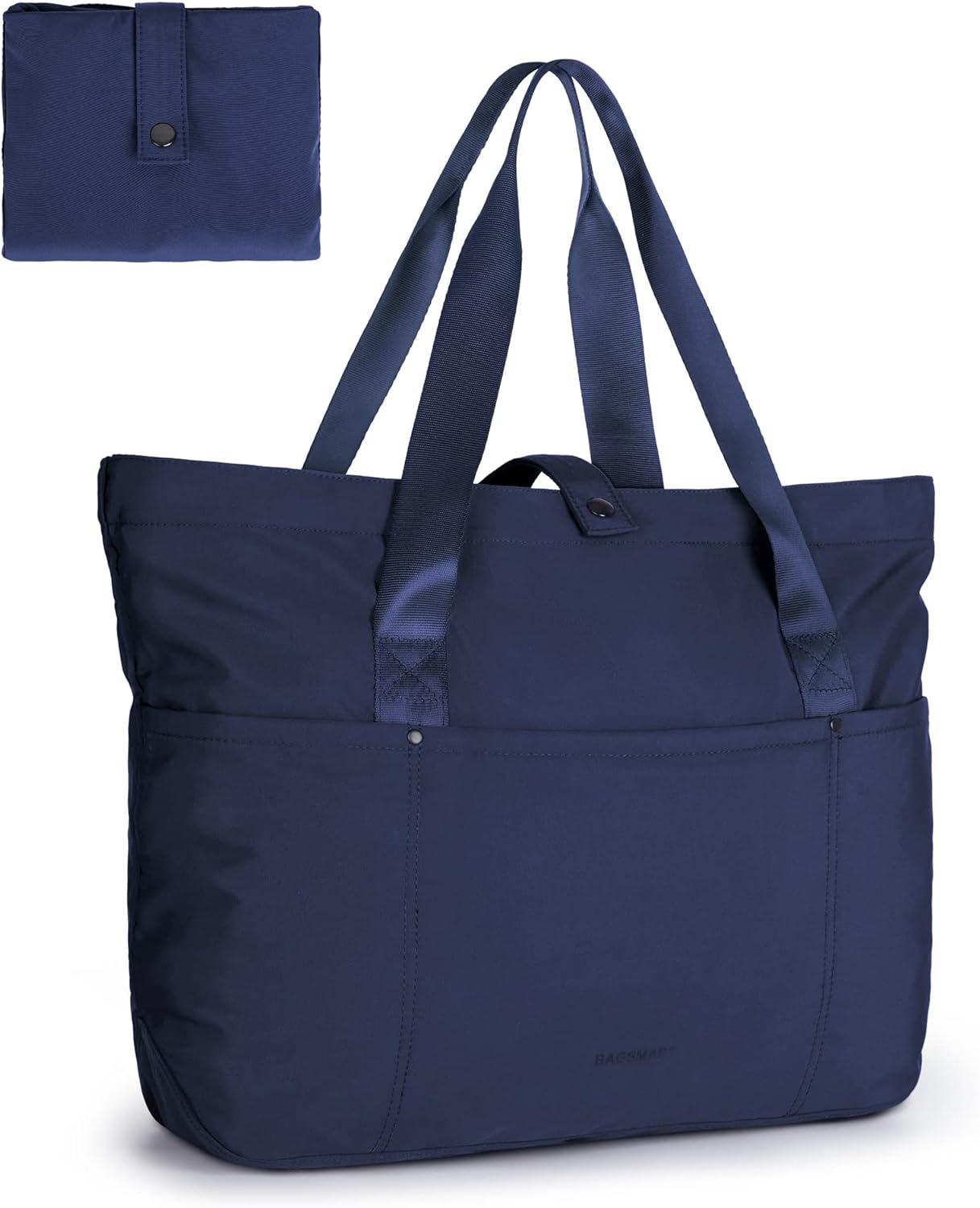 BAGSMART Tote Bag for Women, Foldable Tote Bag With Zipper Large Shoulder Bag Top Handle Handbag for Travel, Work BAGSMART Tote Bag for Women, Foldable Tote Bag With Zipper Large Shoulder Bag Top Handle Handbag for Travel, Work