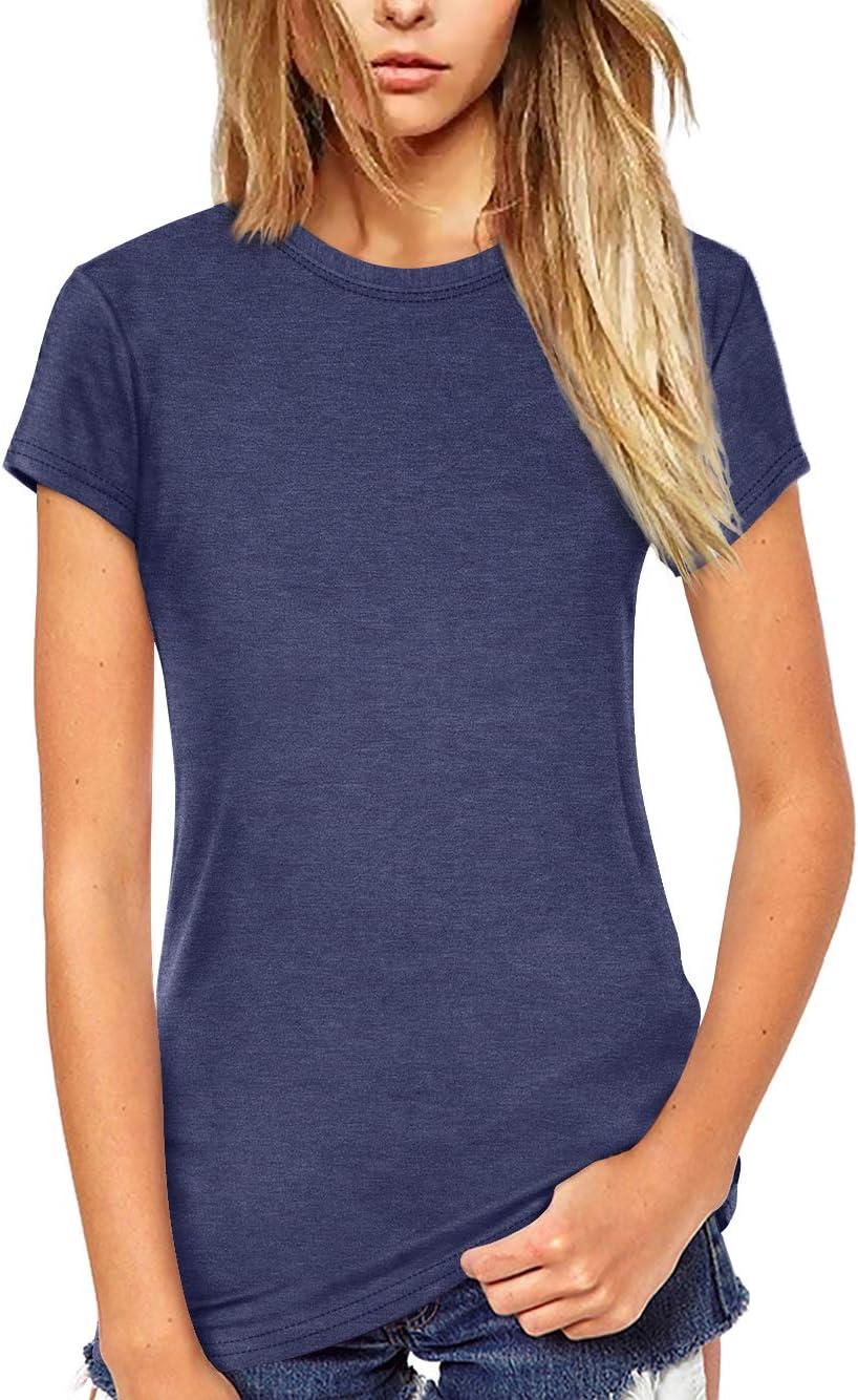 Beluring Women Shirt Short Sleeve Crew Neck Summer Soft Long TshirtsTee Tops Blouse Beluring Women Shirt Short Sleeve Crew Neck Summer Soft Long TshirtsTee Tops Blouse