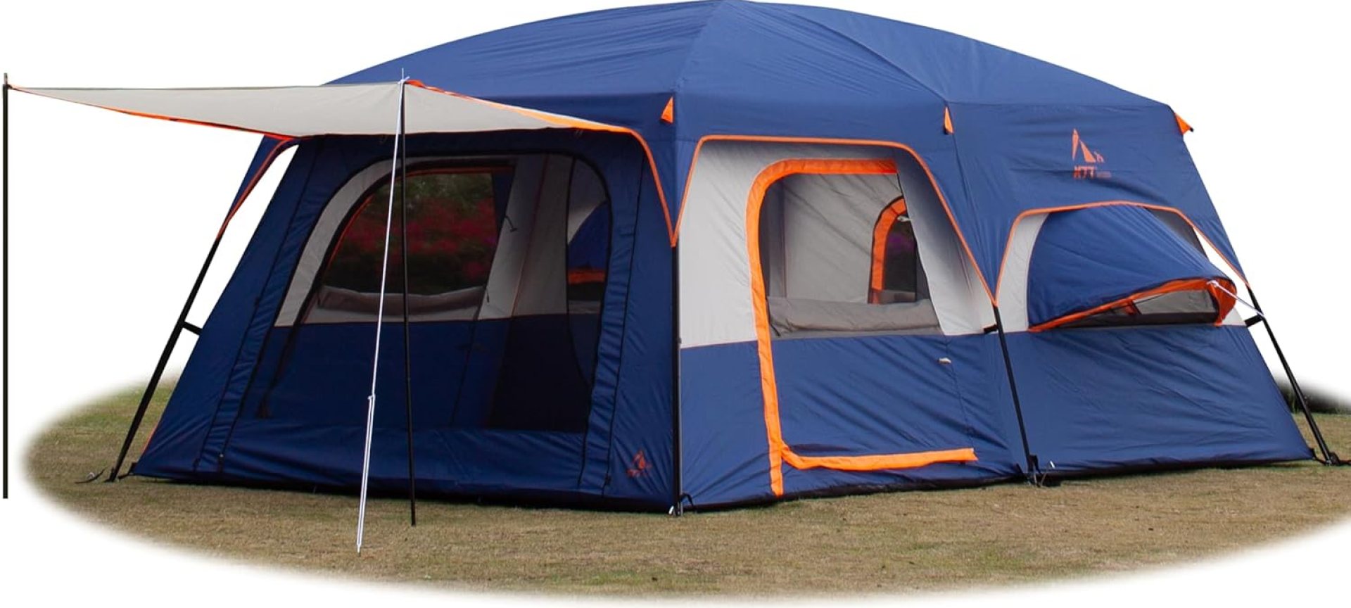 KTT Extra Large Tent 12 Person,2 Bay-Windows,Family Cabin Tent,14’Lx10’Wx6.58’H,2 Rooms and 3 Doors 3 Windows with Mesh,Waterproof,Straight Wall,Big Tent for Outdoor,Picnic,Camping,Gathering KTT Extra Large Tent 12 Person,2 Bay-Windows,Family Cabin Tent,14’Lx10’Wx6.58’H,2 Rooms and 3 Doors 3 Windows with Mesh,Waterproof,Straight Wall,Big Tent for Outdoor,Picnic,Camping,Gathering