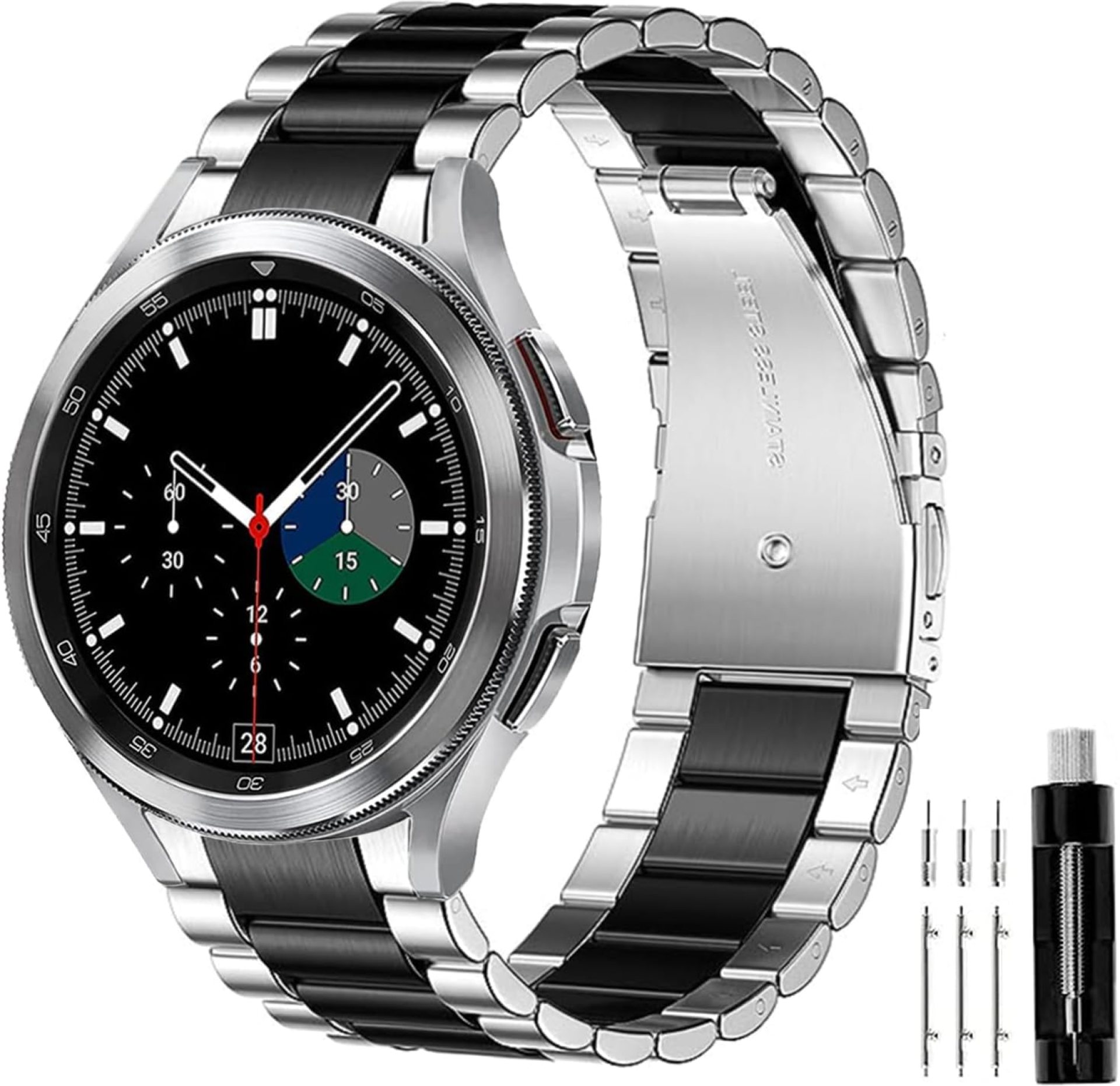 GOLDTOLUCK Compatible with Samsung Galaxy Watch 7 6 5 4 FE Band Pro Classic 43mm 47mm 45mm 40mm 44mm 42mm 46mm No Gap Classy Elegant Casual Men Women Metal Business Stainless Steel GOLDTOLUCK Compatible with Samsung Galaxy Watch 7 6 5 4 FE Band Pro Classic 43mm 47mm 45mm 40mm 44mm 42mm 46mm No Gap Classy Elegant Casual Men Women Metal Business Stainless Steel
