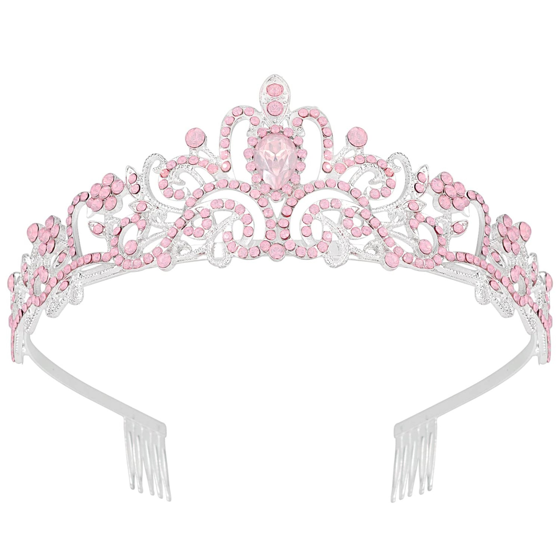Didder Pink Opal Tiara Crowns for Women Girls, Princess Crown with Combs Tiaras for Women Girls Wedding Crowns for Brides Headband Prom Birthday Gift Halloween Costumes Hair Accessories Didder Pink Opal Tiara Crowns for Women Girls, Princess Crown with Combs Tiaras for Women Girls Wedding Crowns for Brides Headband Prom Birthday Gift Halloween Costumes Hair Accessories