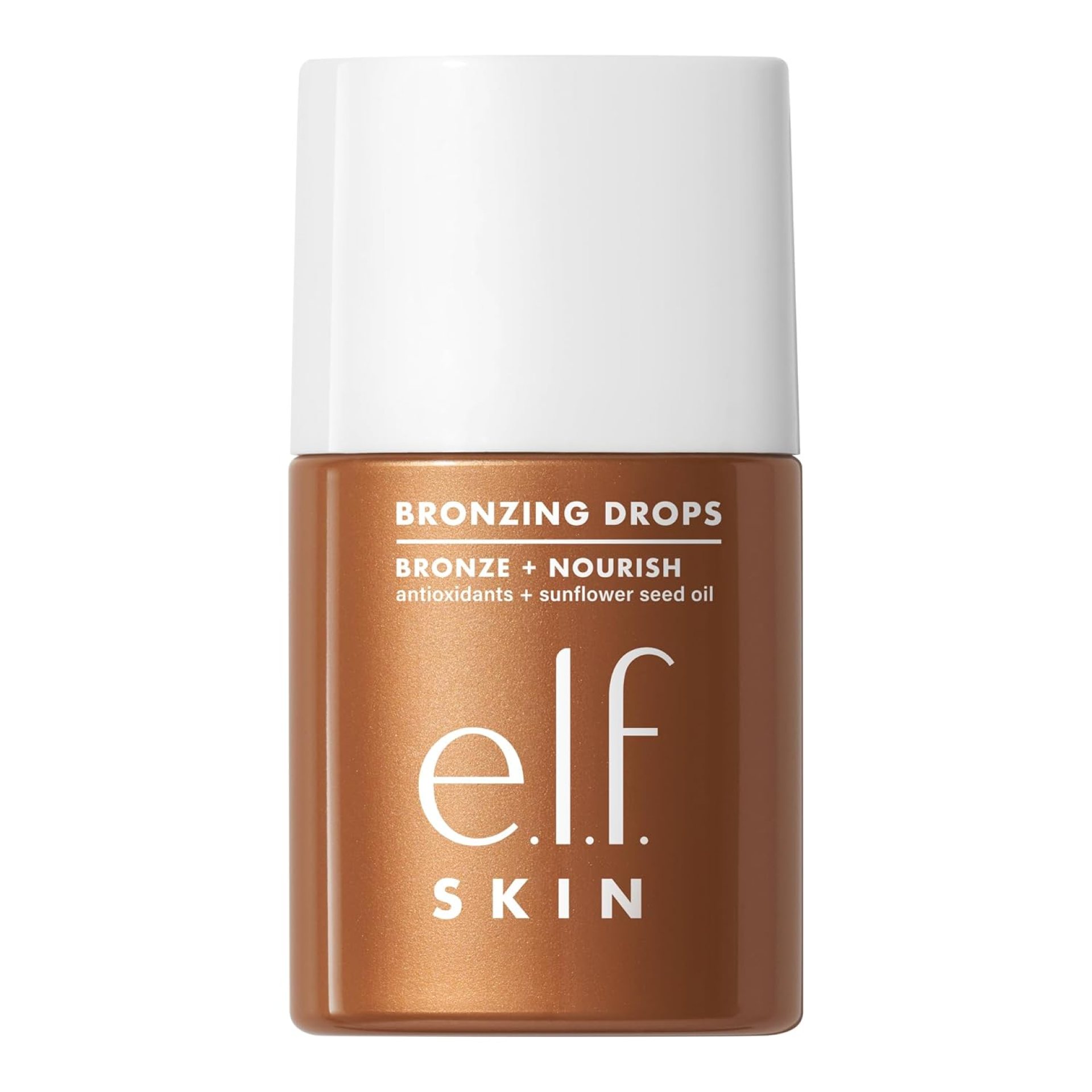 e.l.f. SKIN Bronzing Drops, Liquid Bronzer For Face & Skin, Creates A Sun-Kissed Glow, Infused With Vitamin E, Vegan & Cruelty-Free, Pure Gold e.l.f. SKIN Bronzing Drops, Liquid Bronzer For Face & Skin, Creates A Sun-Kissed Glow, Infused With Vitamin E, Vegan & Cruelty-Free, Pure Gold