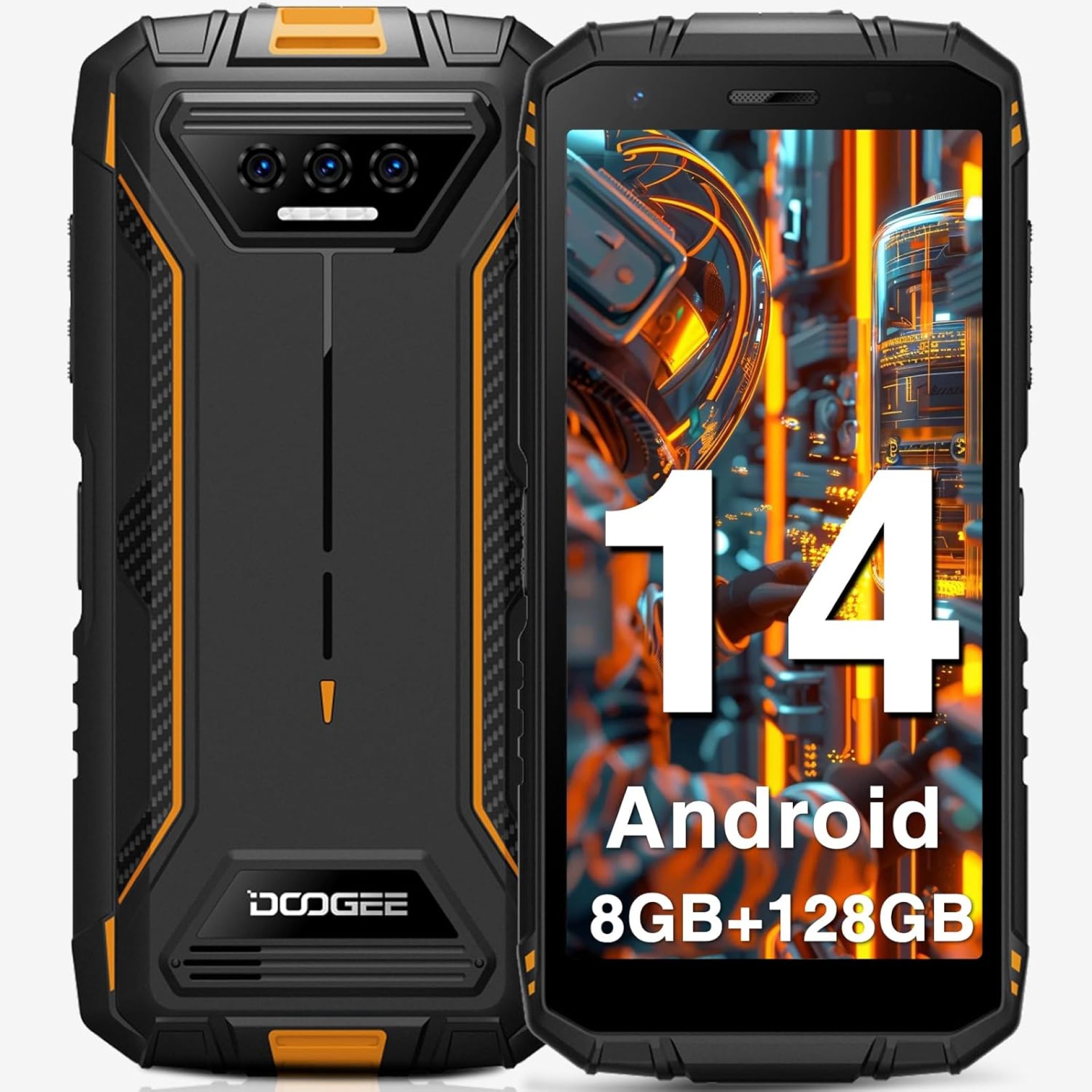 DOOGEE S41 Plus Rugged Smartphone 2024,6300mAh Battery,8GB+128GB/TF 1TB,Android 14 Smartphone,Octa Core,IP68 Waterproof Phone,13MP AI Main Camera Rugged Phone,5.5″ IPS HD+ Display,Face Unlock,OTG/NFC DOOGEE S41 Plus Rugged Smartphone 2024,6300mAh Battery,8GB+128GB/TF 1TB,Android 14 Smartphone,Octa Core,IP68 Waterproof Phone,13MP AI Main Camera Rugged Phone,5.5″ IPS HD+ Display,Face Unlock,OTG/NFC