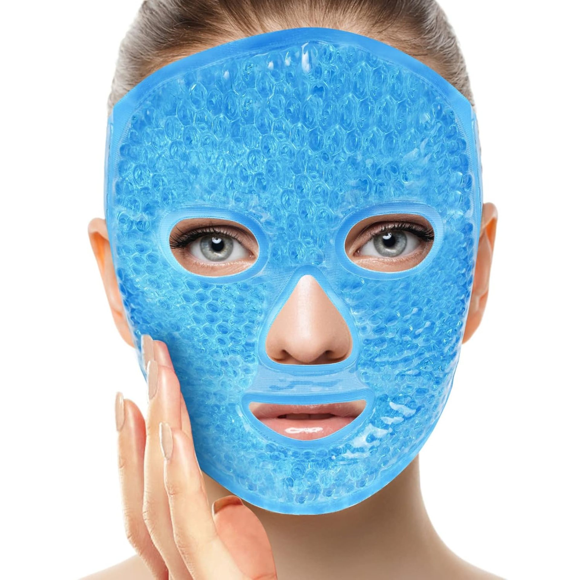 candyfouse Ice Pack Cold Face, Eye Masks Reduce Puff, Dark Circles, Reusable Hot Or Colder Gel, Suitable for Women Facial SPA for Sleeping, Headaches (Blue Updated) candyfouse Ice Pack Cold Face, Eye Masks Reduce Puff, Dark Circles, Reusable Hot Or Colder Gel, Suitable for Women Facial SPA for Sleeping, Headaches (Blue Updated)