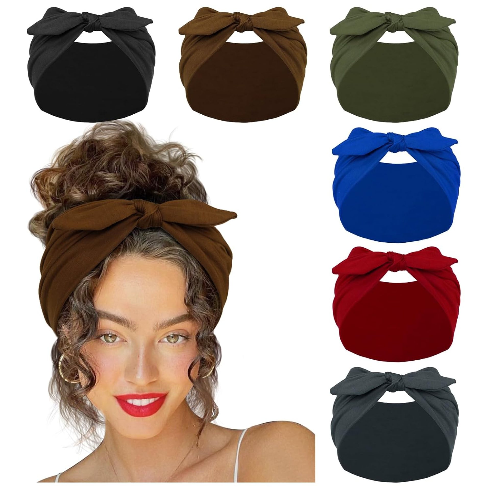 Huachi 6 Packs Bow Headbands for Women 7’’ Extra Wide Head Bands for Women’s Hair Non Slip Headwraps Workout Turban Hair Accessories (Trendy) Huachi 6 Packs Bow Headbands for Women 7’’ Extra Wide Head Bands for Women’s Hair Non Slip Headwraps Workout Turban Hair Accessories (Trendy)
