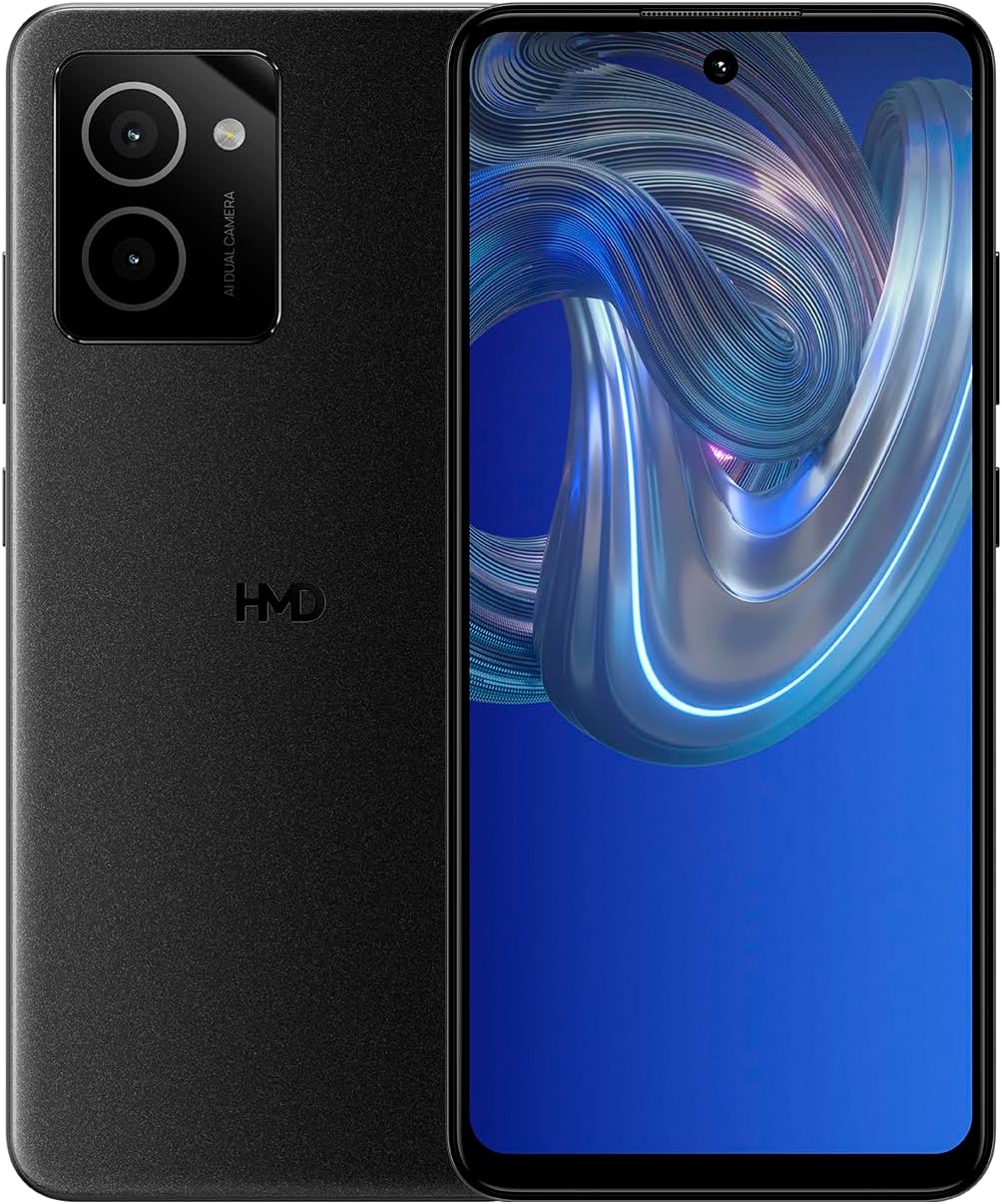 HMD Vibe | Verizon, T-Mobile, AT&T | Unlocked Smartphone | Android 14 | 2 Day Battery | 6.56″ 90Hz HD+ Display | 6GB/128GB | 13MP Dual Camera | US Version | Charcoal HMD Vibe | Verizon, T-Mobile, AT&T | Unlocked Smartphone | Android 14 | 2 Day Battery | 6.56″ 90Hz HD+ Display | 6GB/128GB | 13MP Dual Camera | US Version | Charcoal