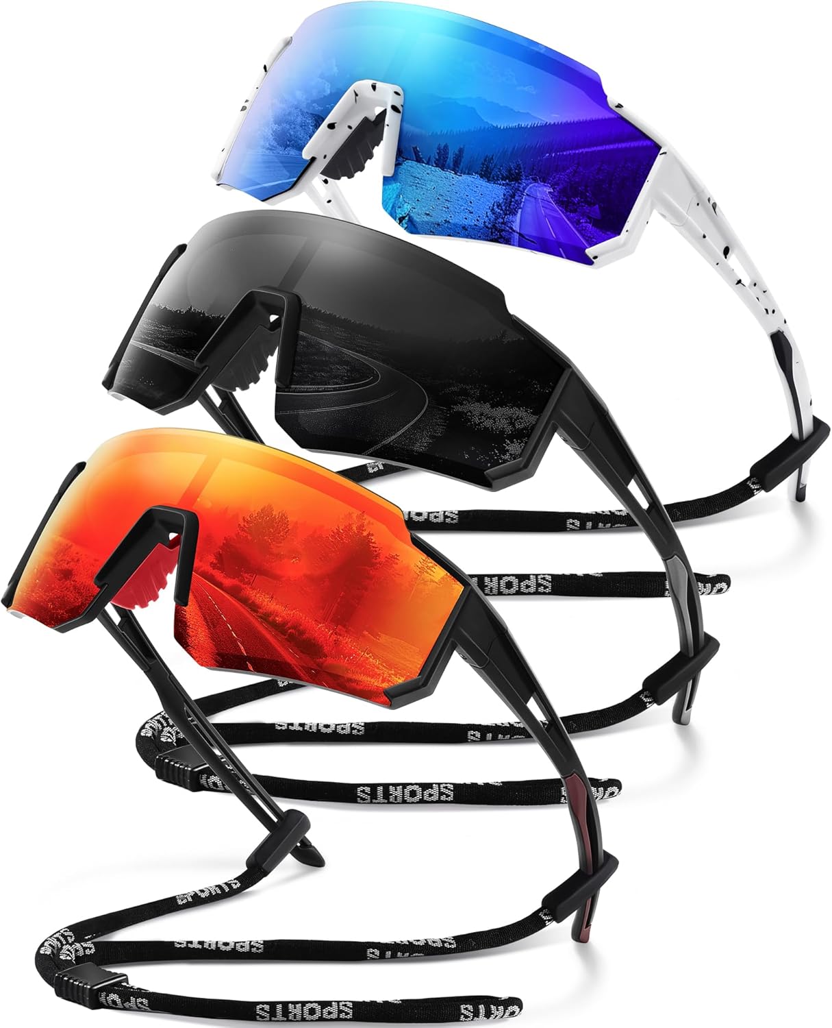 Polarized Sport Sunglasses for Men and Women, Lightweight Sun Glasses with UV Protection for Cycling Running Fishing Polarized Sport Sunglasses for Men and Women, Lightweight Sun Glasses with UV Protection for Cycling Running Fishing