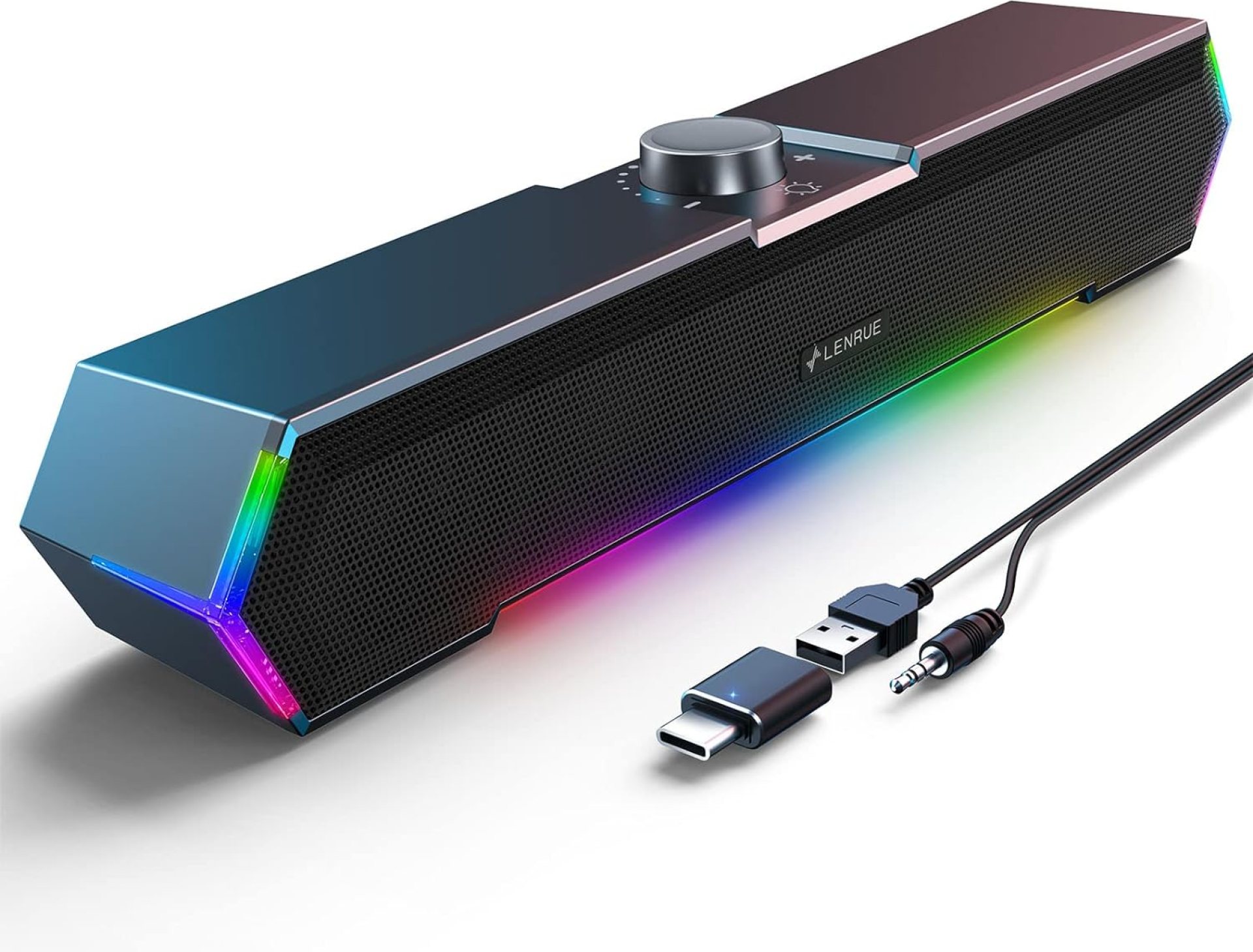 LENRUE G11 Computer Speakers for Desktop, Touch Lights PC Speakers with Surge Clear Sound, USB C/USB Powered for Computer Desktop PC Laptop Monitor LENRUE G11 Computer Speakers for Desktop, Touch Lights PC Speakers with Surge Clear Sound, USB C/USB Powered for Computer Desktop PC Laptop Monitor
