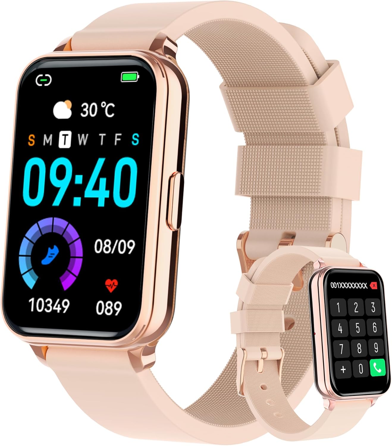 Fitness Tracker Smart Watch Make/Answer Calls for Women Men with Heart Rate Blood Oxygen Sleep Monitor Sports Modes Step Calorie Counter IP68 Waterproof for Android Phones and iPhone Fitness Tracker Smart Watch Make/Answer Calls for Women Men with Heart Rate Blood Oxygen Sleep Monitor Sports Modes Step Calorie Counter IP68 Waterproof for Android Phones and iPhone
