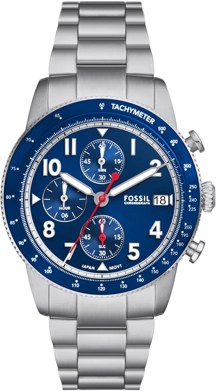 Fossil Men’s Sport Tourer Quartz Stainless Steel Chronograph Watch Fossil Men’s Sport Tourer Quartz Stainless Steel Chronograph Watch