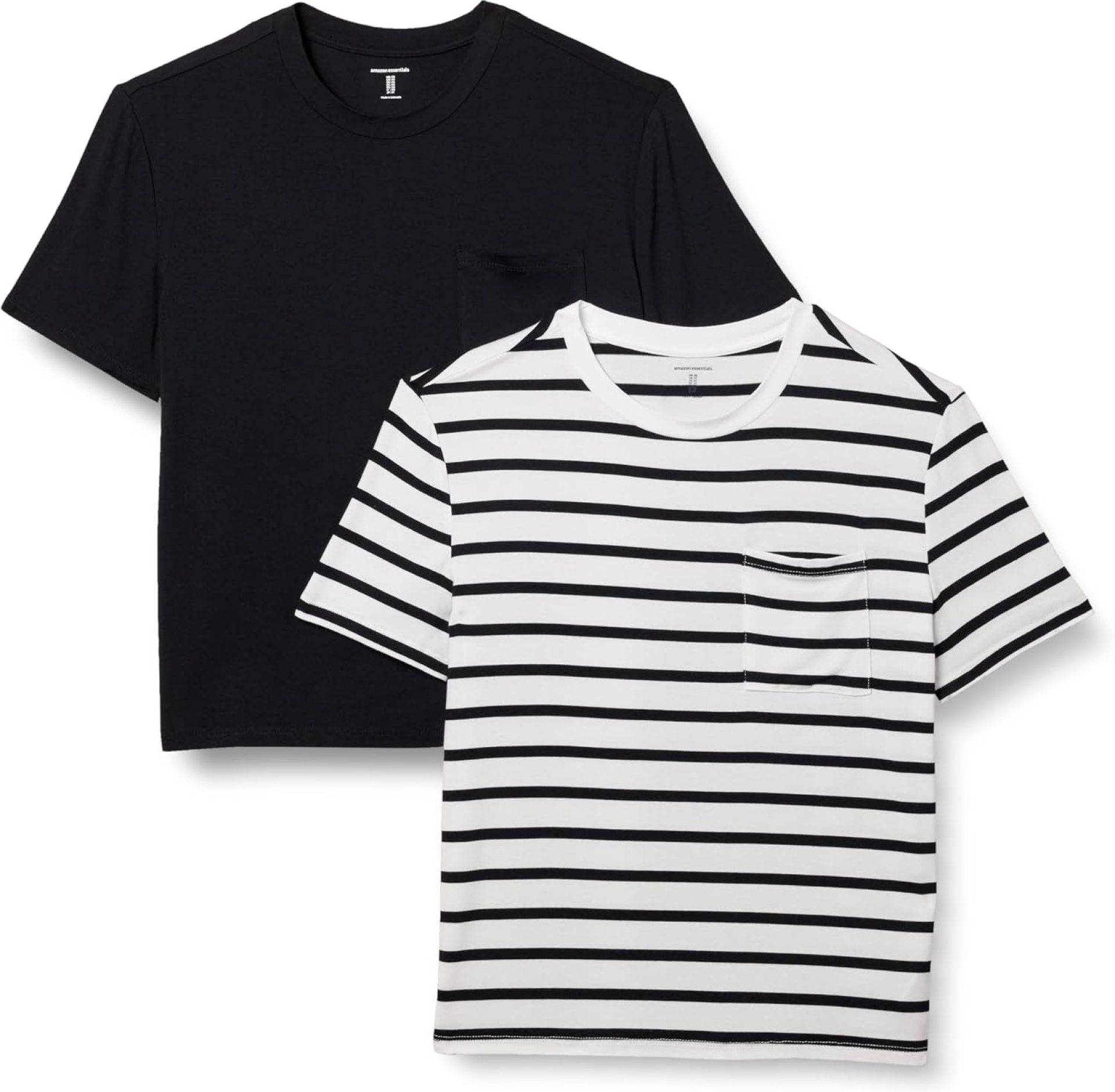 Amazon Essentials Women’s Jersey Relaxed-Fit Short-Sleeve Crewneck Pocket T-Shirt, Pack of 2 Amazon Essentials Women’s Jersey Relaxed-Fit Short-Sleeve Crewneck Pocket T-Shirt, Pack of 2