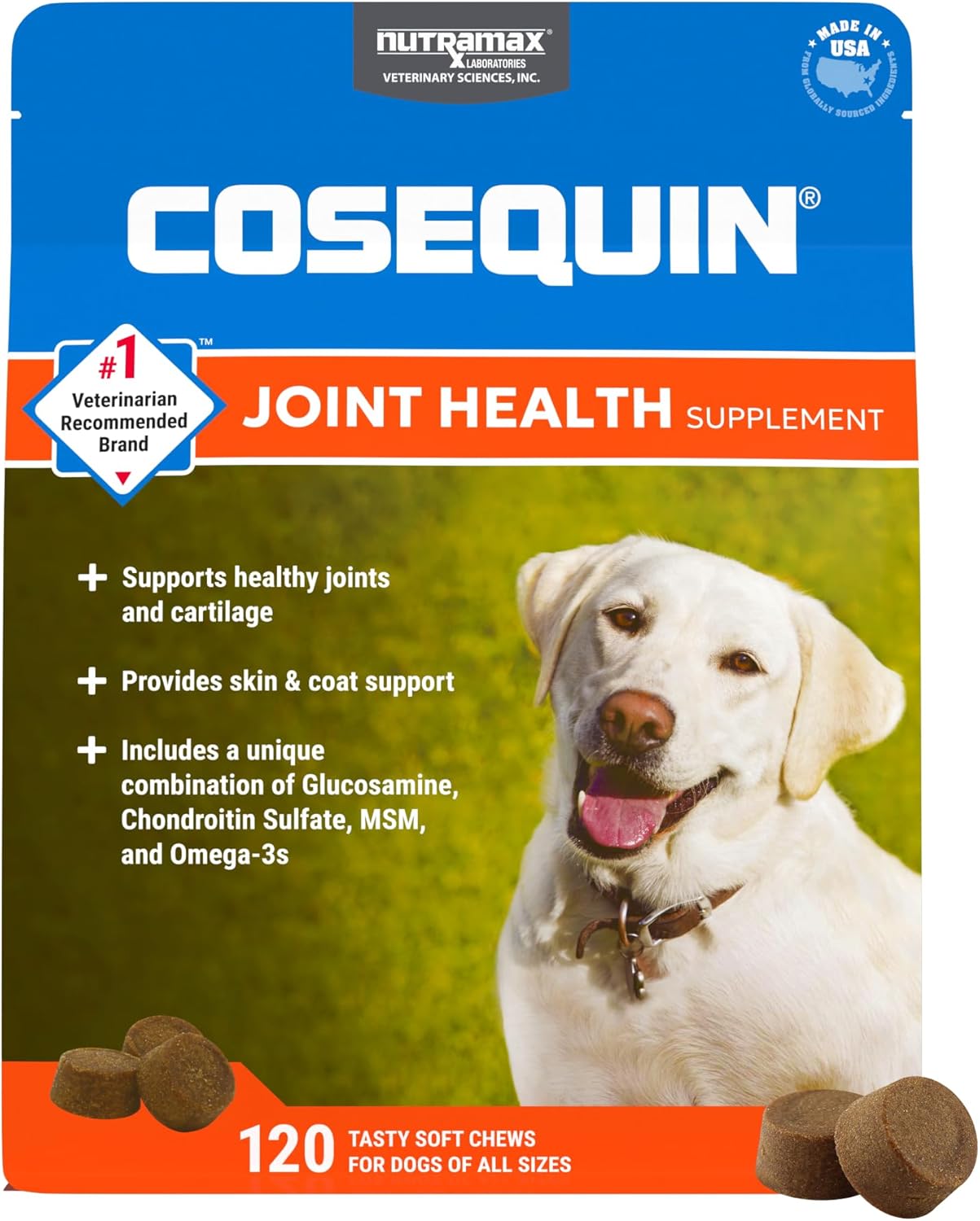 Cosequin Joint Health Supplement for Dogs – With Glucosamine, Chondroitin, MSM, and Omega-3’s, 120 Soft Chews Cosequin Joint Health Supplement for Dogs – With Glucosamine, Chondroitin, MSM, and Omega-3’s, 120 Soft Chews