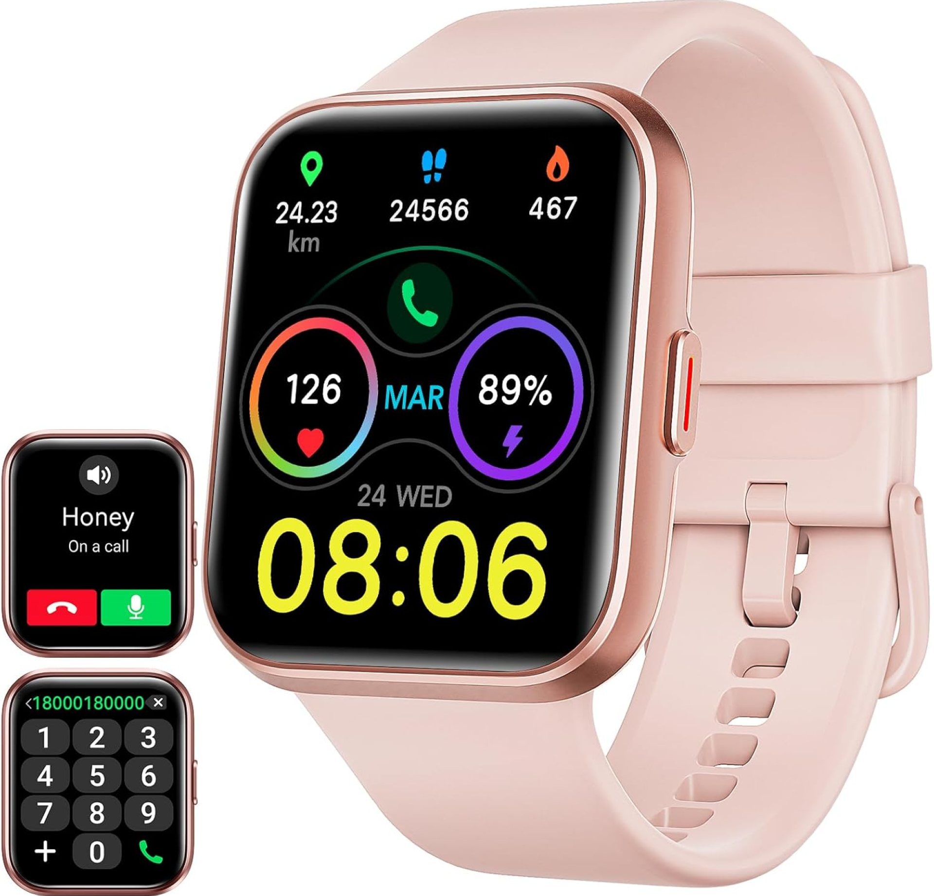 ENOMIR Smart Watches for Women, Fitness Watch for iPhone/Samsung/Android (Answer/Make Call& Alexa Built-in), Activity Trackers with 100 Sports &5ATM, Smartwatches with Heart Rate SpO2 Sleep Monitor ENOMIR Smart Watches for Women, Fitness Watch for iPhone/Samsung/Android (Answer/Make Call& Alexa Built-in), Activity Trackers with 100 Sports &5ATM, Smartwatches with Heart Rate SpO2 Sleep Monitor